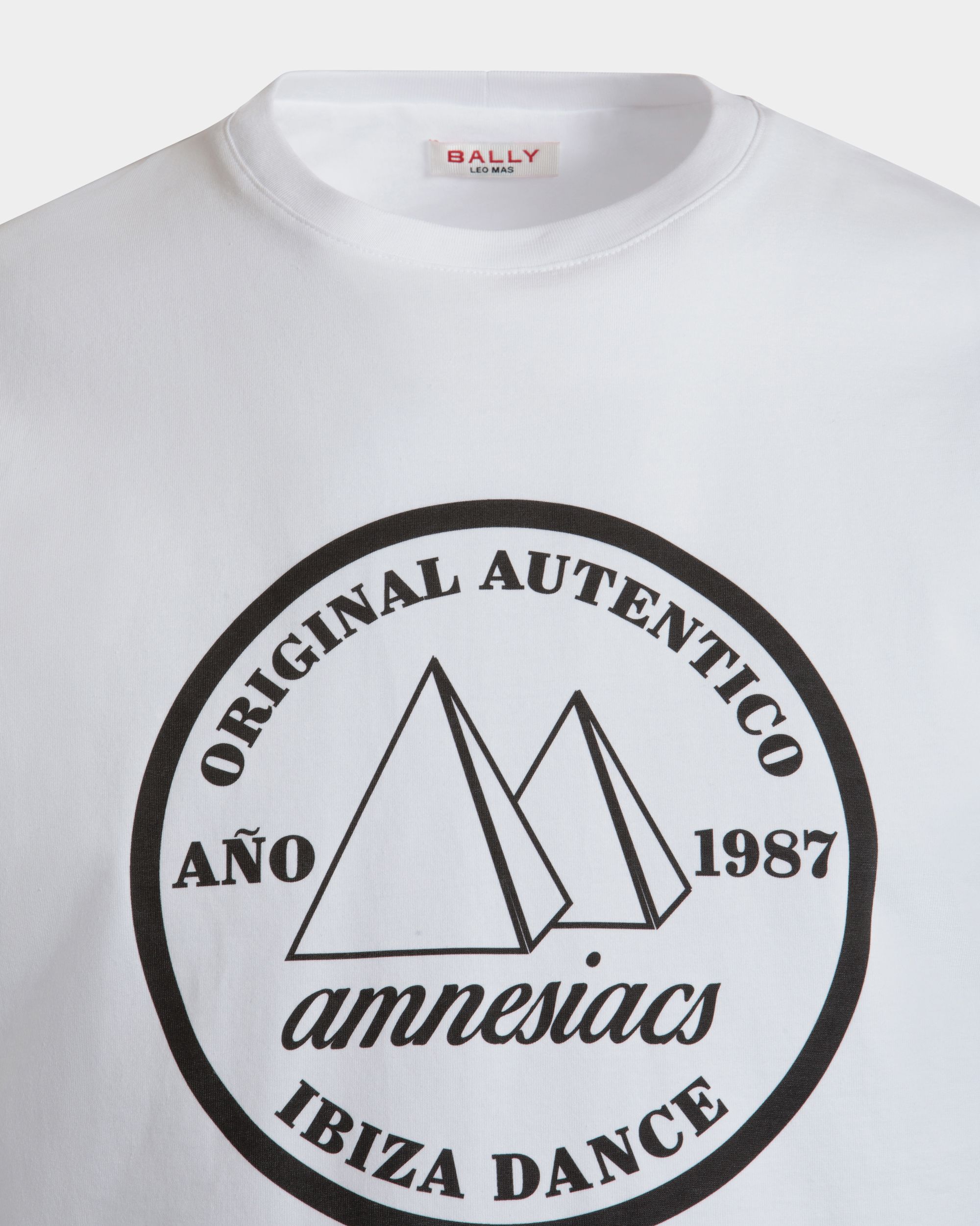 Camiseta DJ Leo Mas X Bally De Algodón Blanco Con Estampado Amnesia - Hombre - Bally - 04