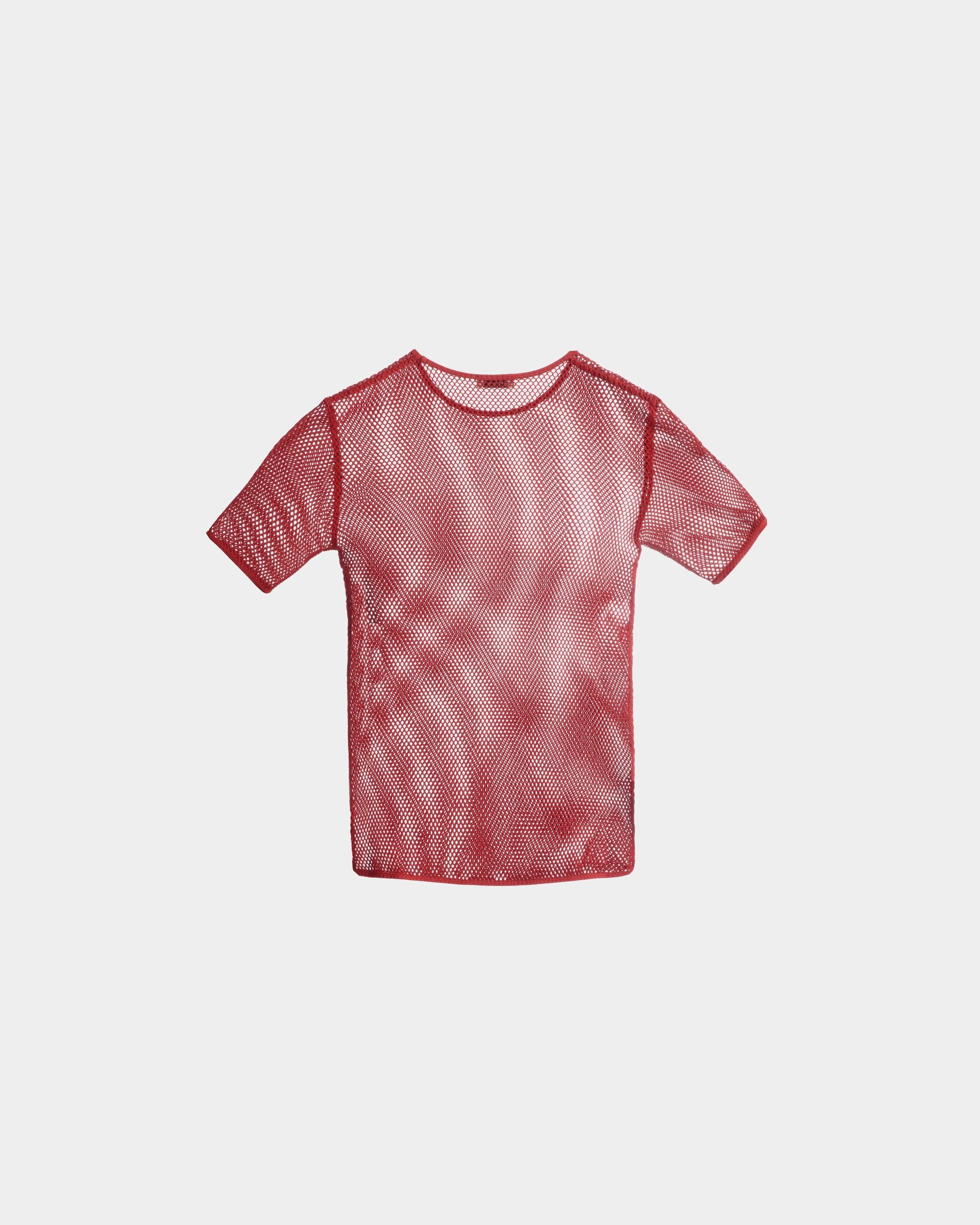 Camiseta De Malla De Algodón Rojo - Hombre - Bally - 03