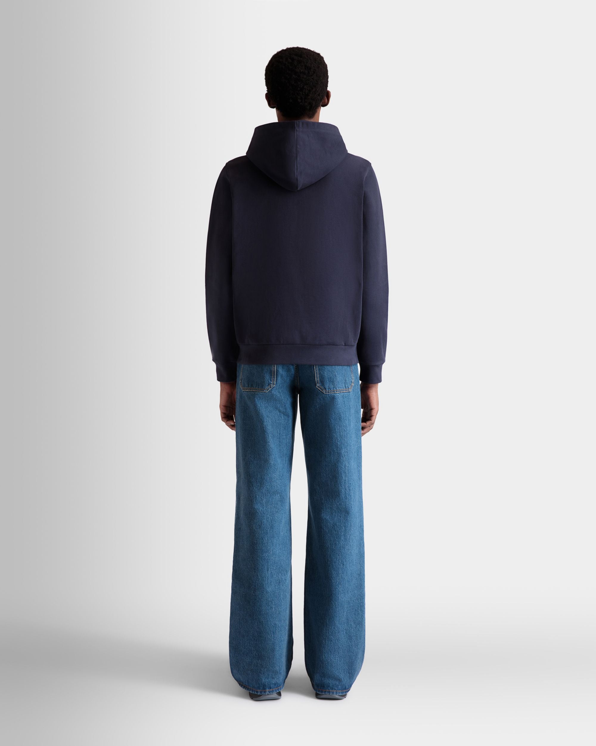 Sudadera Con Capucha De Algodón Navy Blue - Hombre - Bally - 06