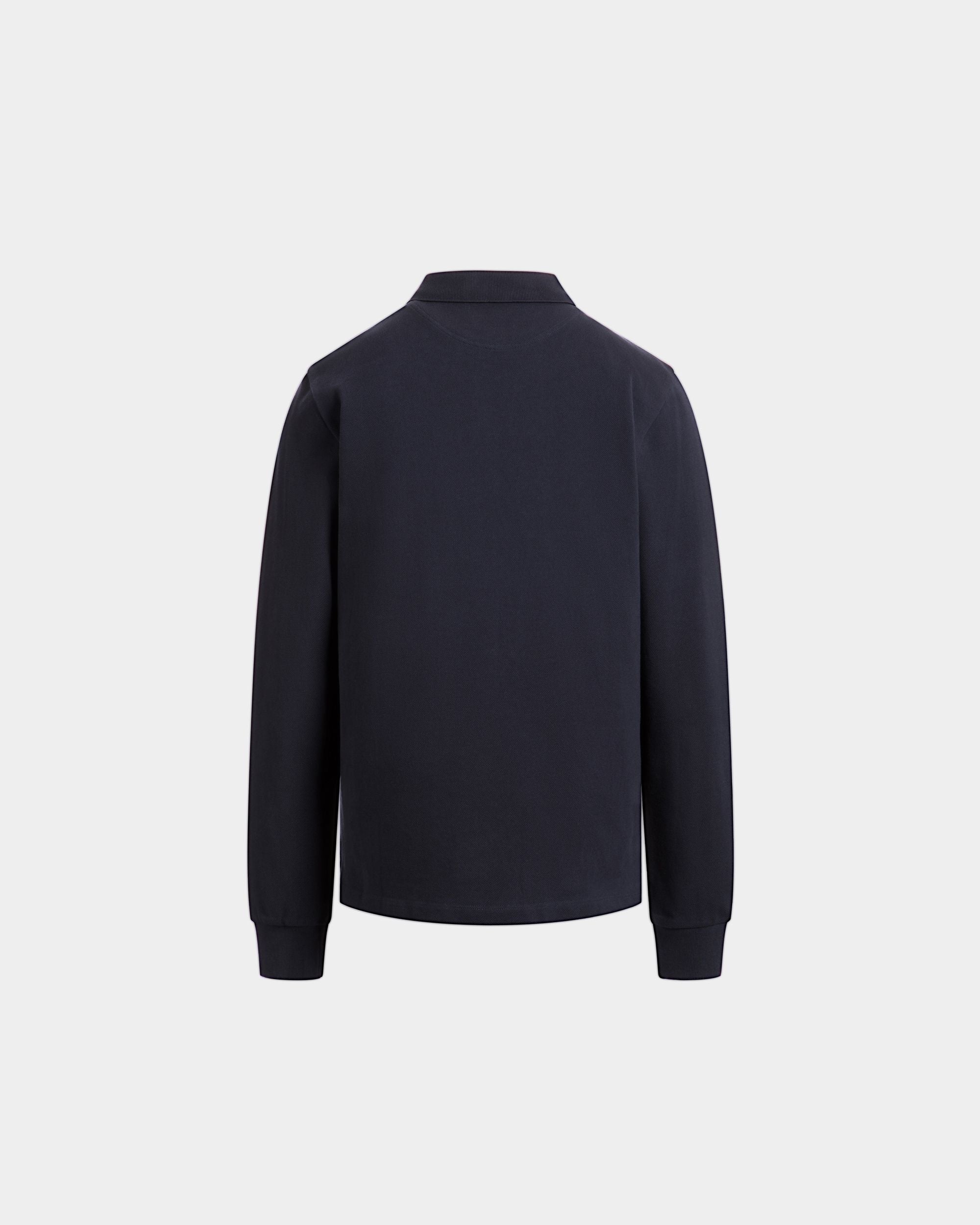 Polo De Manga Larga De Algodón Navy Blue - Hombre - Bally - 07