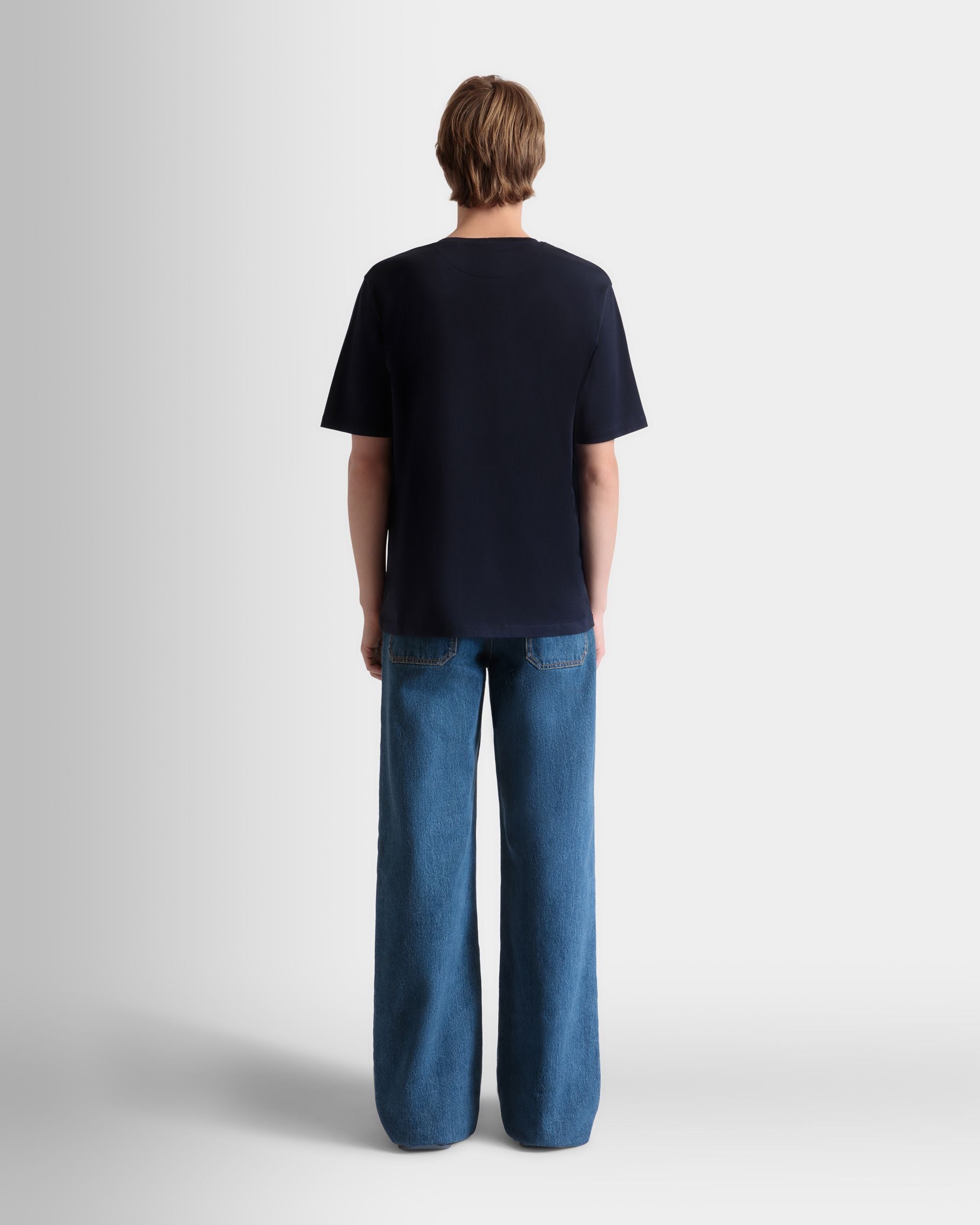 Camiseta De Algodón Navy Blue - Hombre - Bally - 06