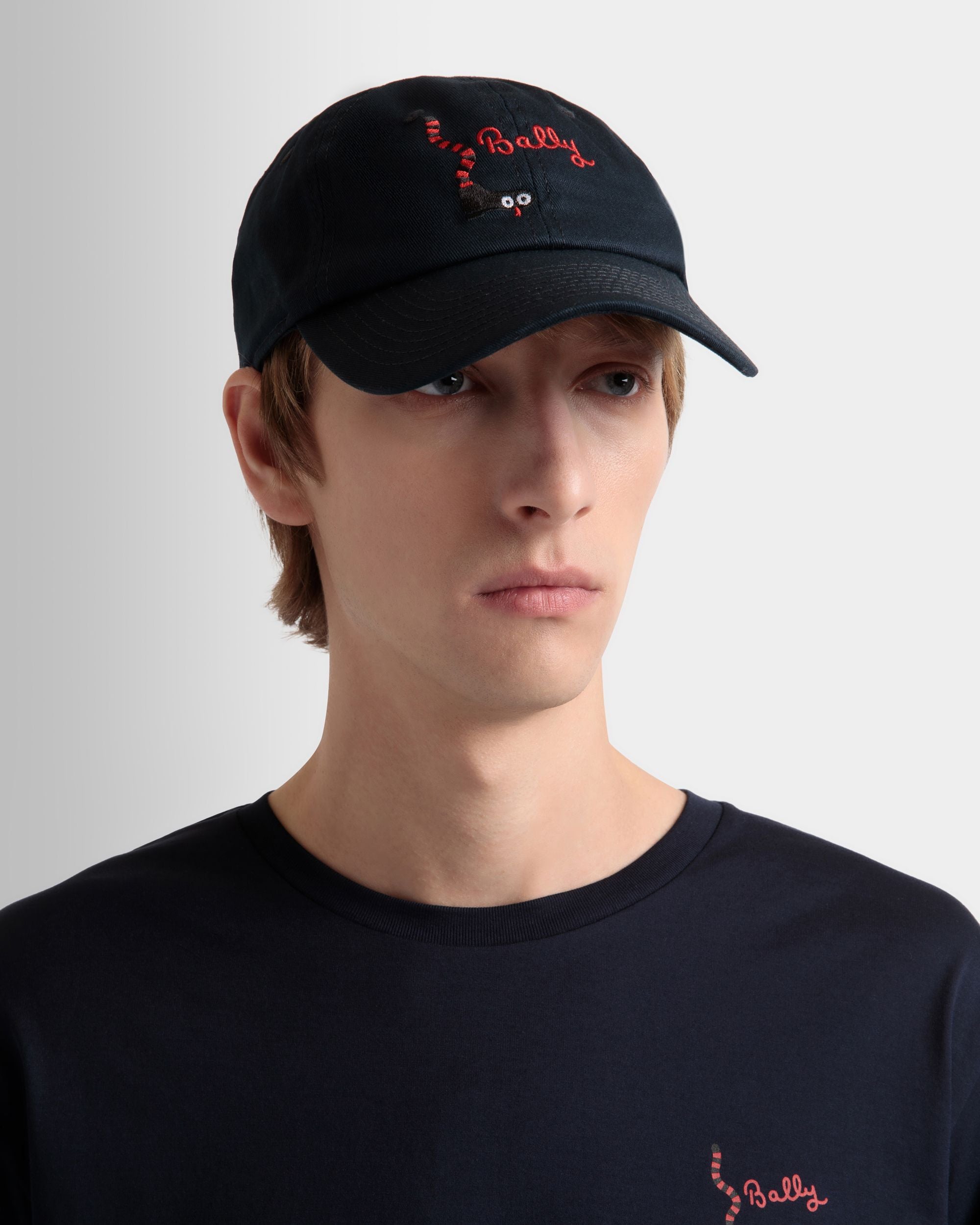 Camiseta De Manga Larga De Algodón Navy Blue - Hombre - Bally - 03