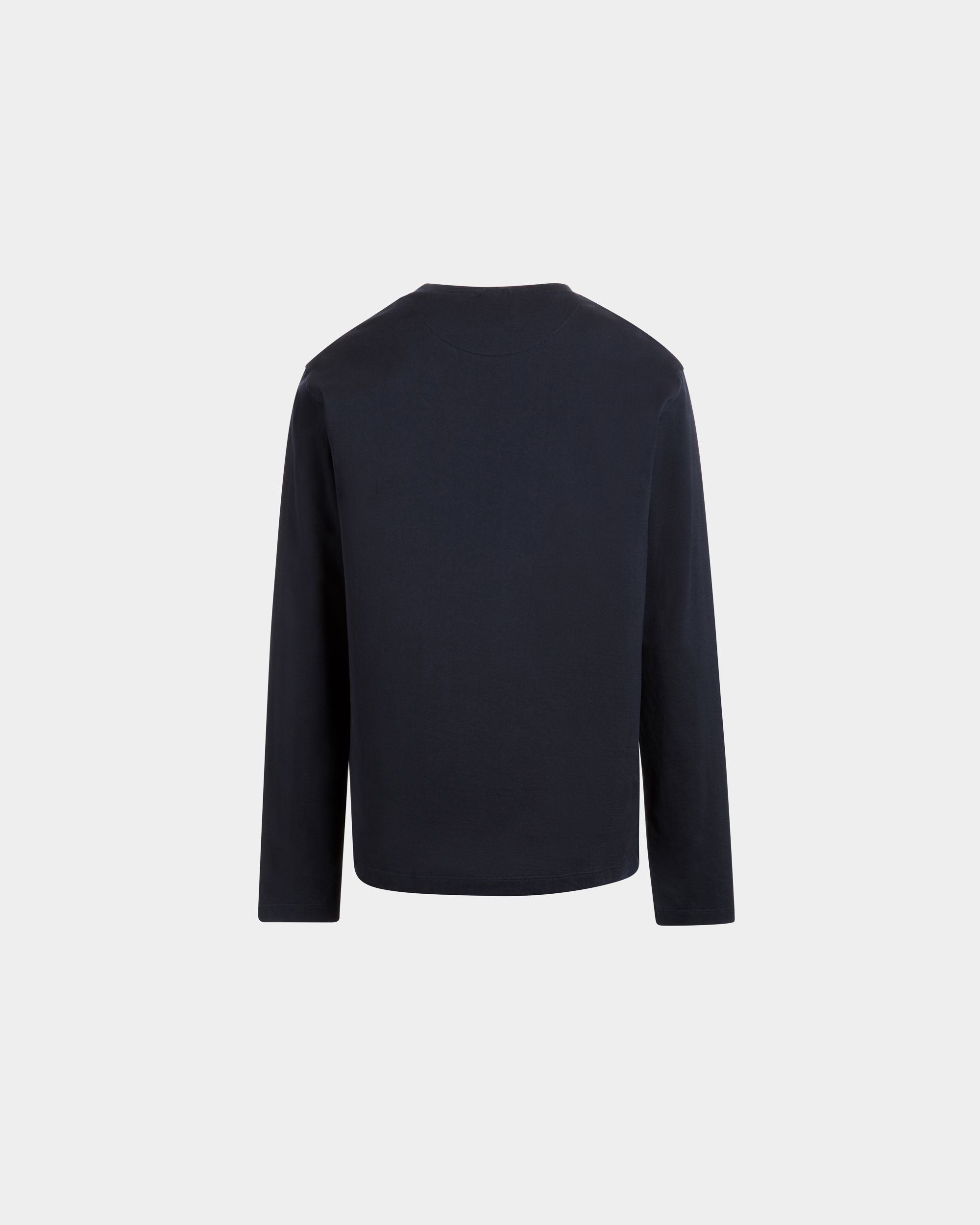 Camiseta De Manga Larga De Algodón Navy Blue - Hombre - Bally - 07