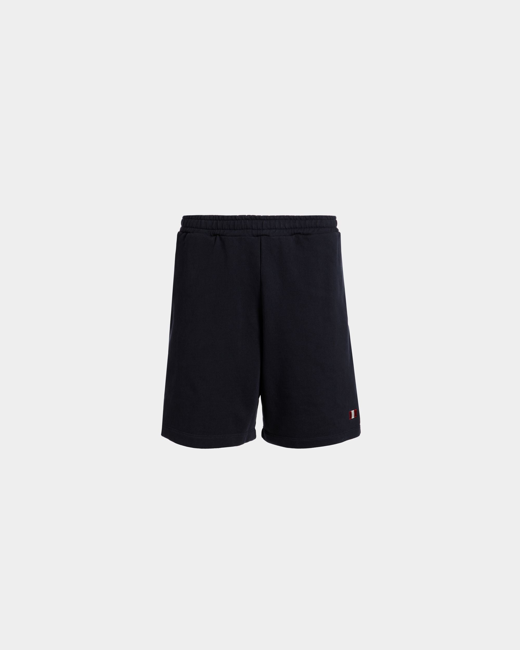 Pantalón Corto De Algodón Navy Blue Con Bally Flag - Hombre - Bally - 01