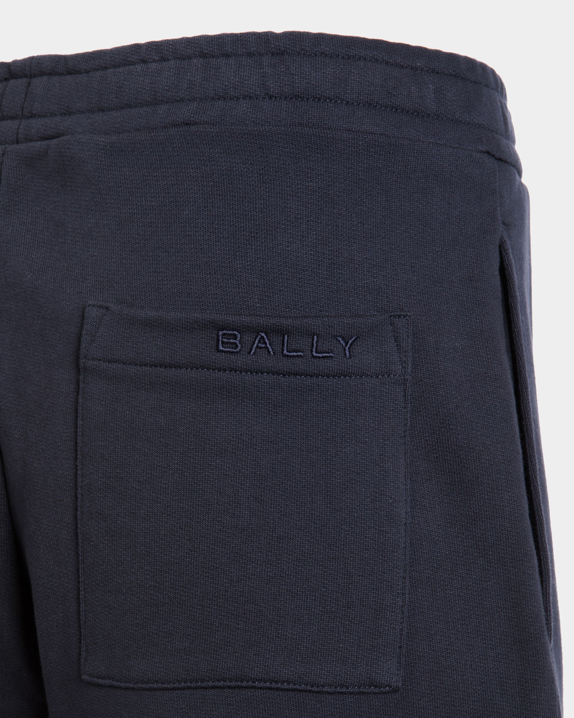 Pantalón De Chándal De Algodón Navy Blue Con Bally Flag - Hombre - Bally - 04