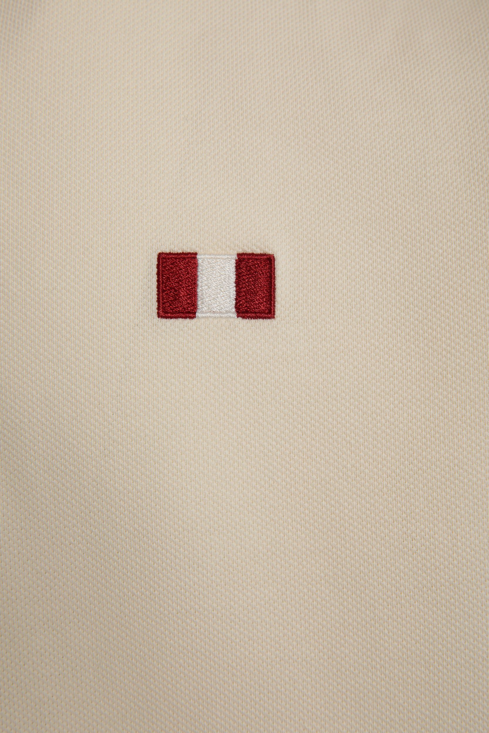 Polo De Algodón Marfil Con Bally Flag - Hombre - Bally - 04