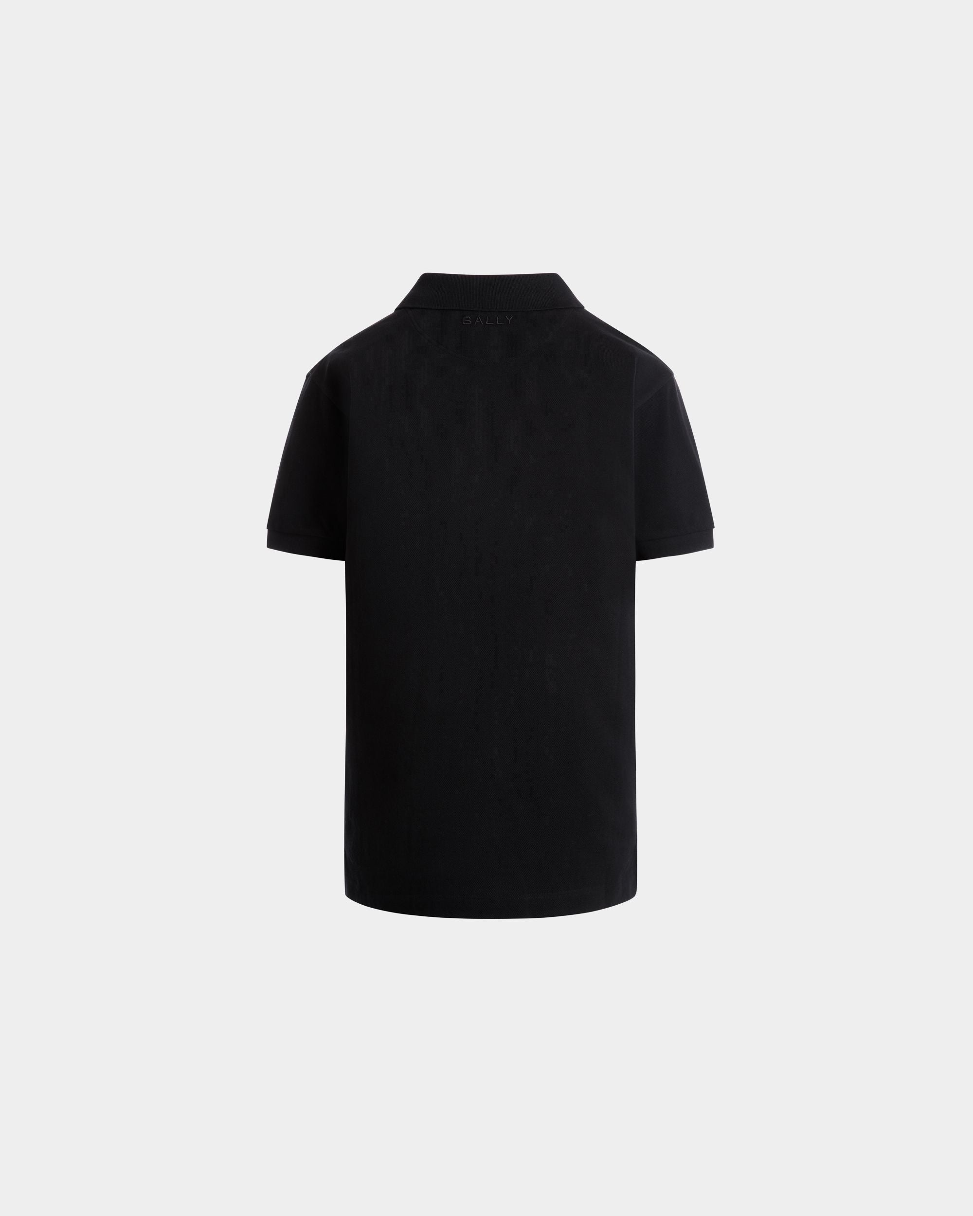 Polo De Algodón Negro Con Bally Flag - Hombre - Bally - 07