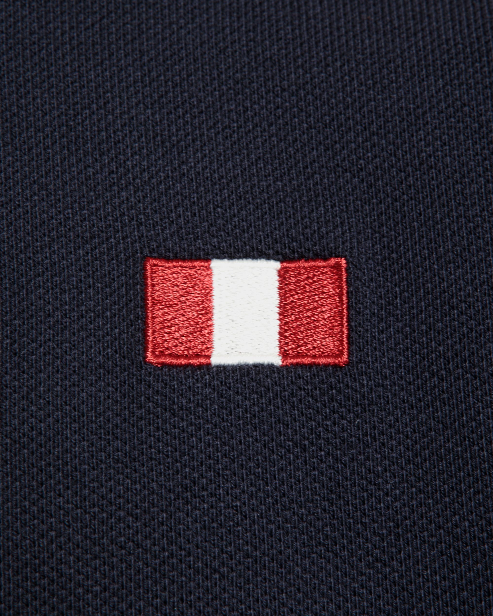 Polo De Manga Larga De Algodón Navy Blue Con Bally Flag - Hombre - Bally - 04