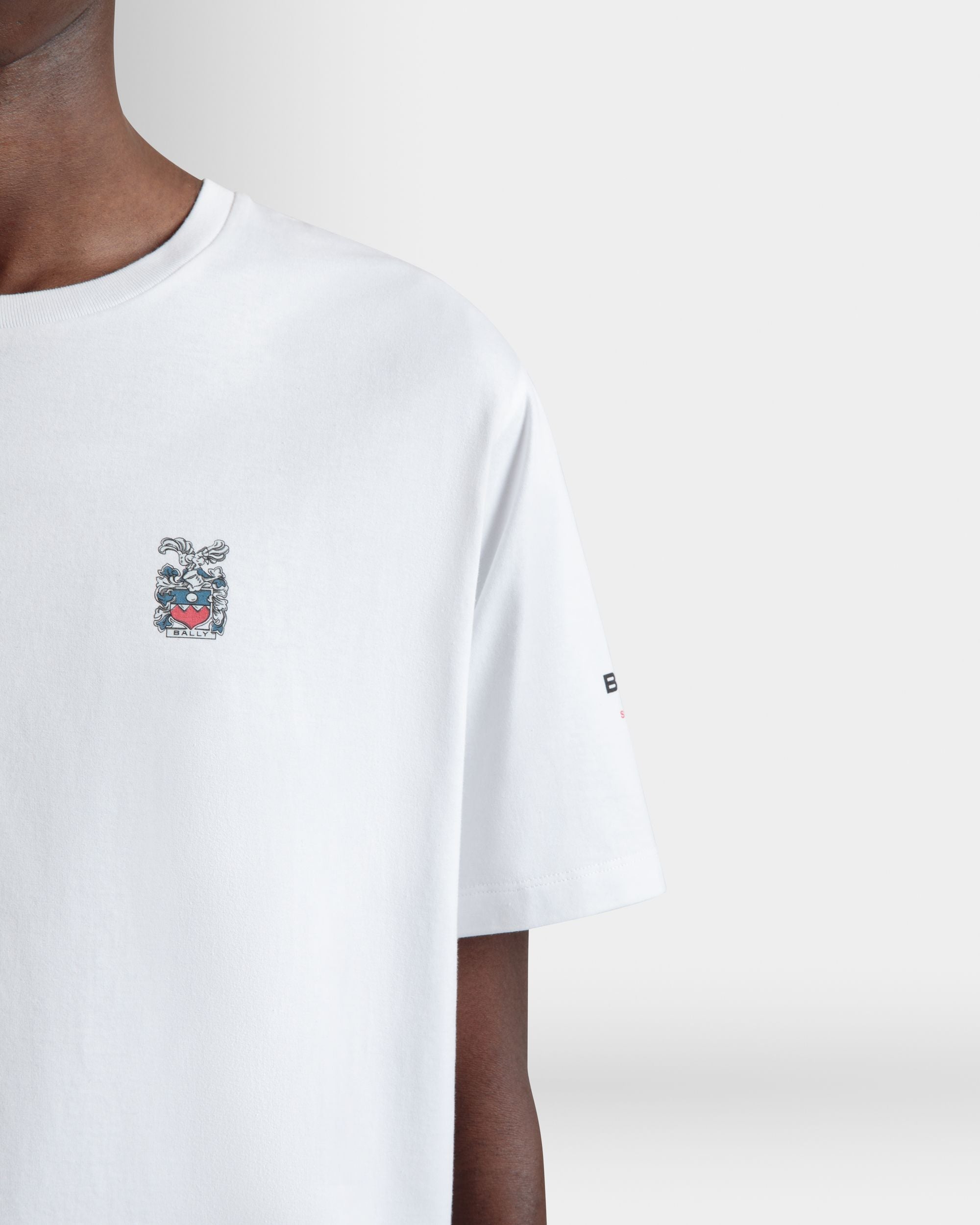 Camiseta De Algodón Blanco - Hombre - Bally - 03