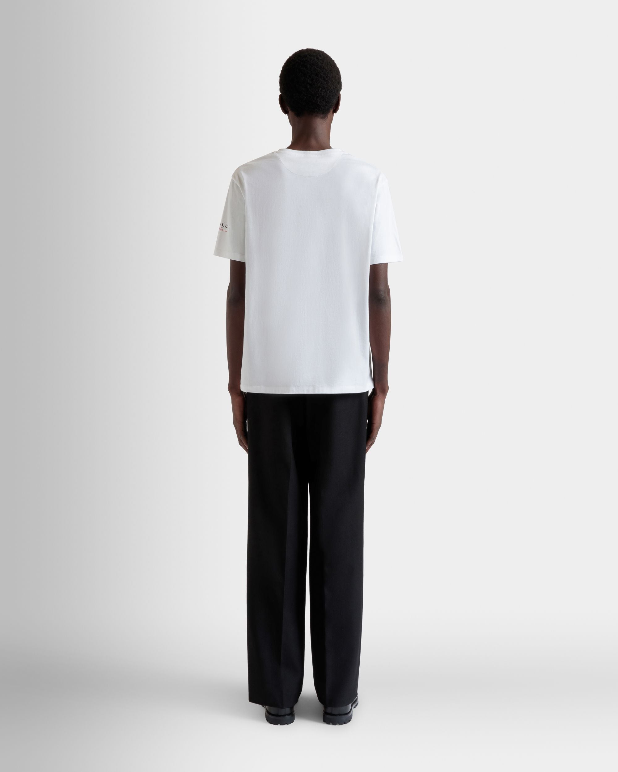 Camiseta De Algodón Blanco - Hombre - Bally - 06