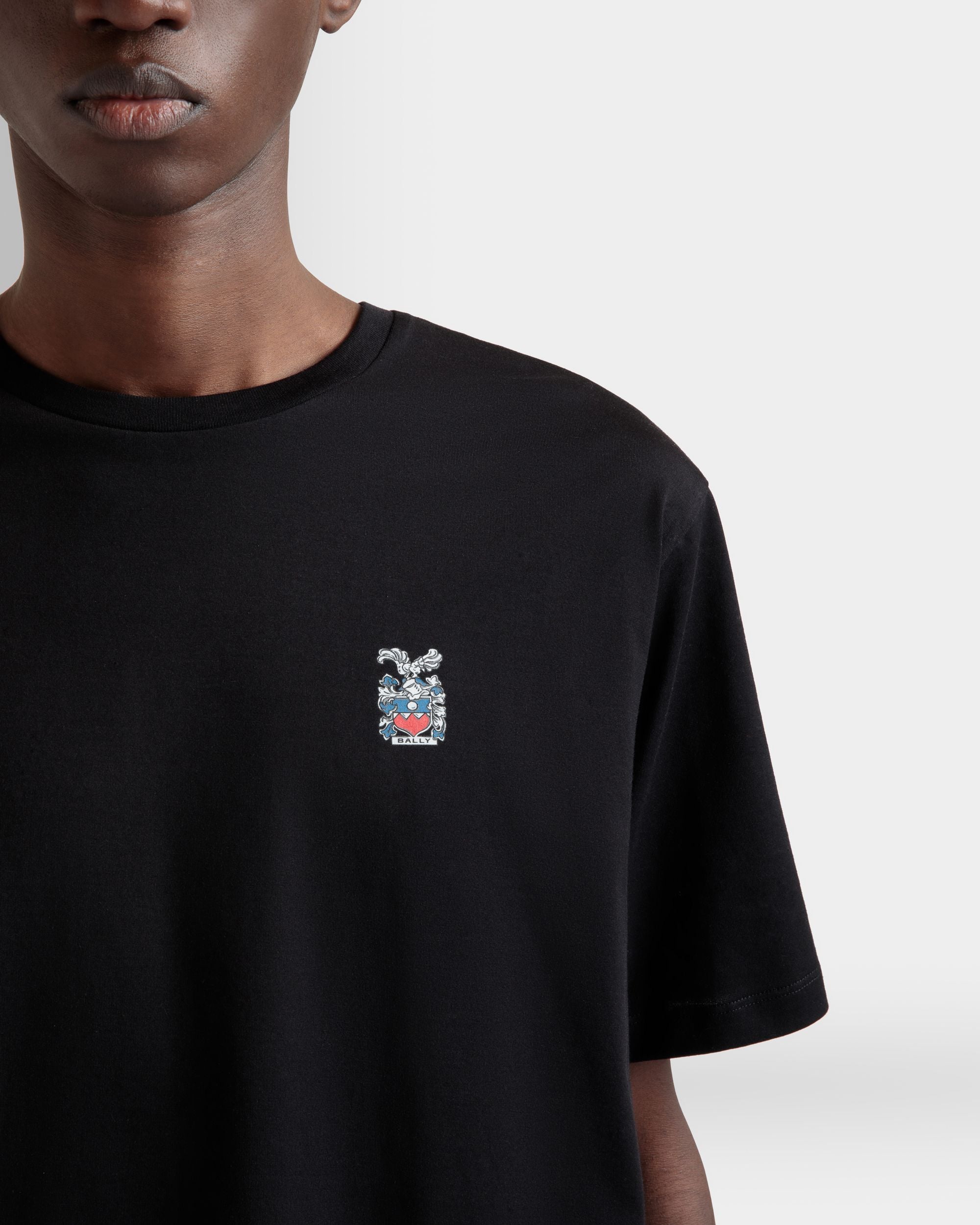 Camiseta De Algodón Negro - Hombre - Bally - 03