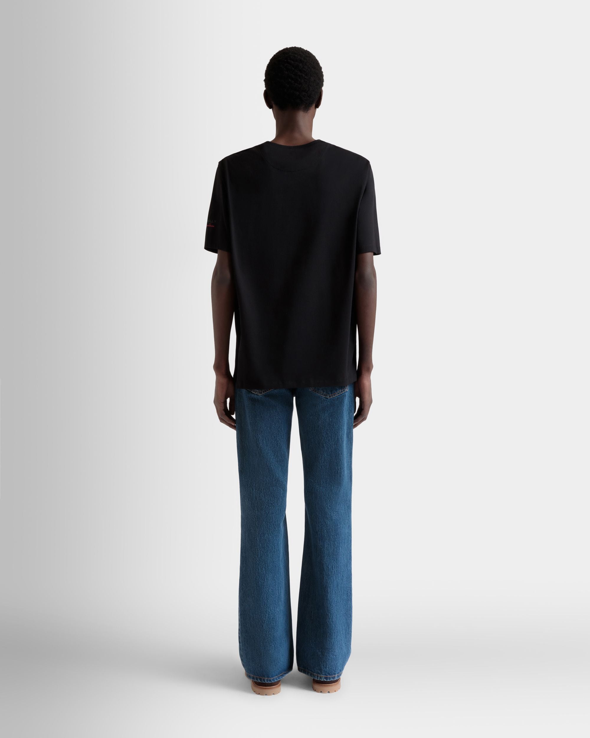 Camiseta De Algodón Negro - Hombre - Bally - 06