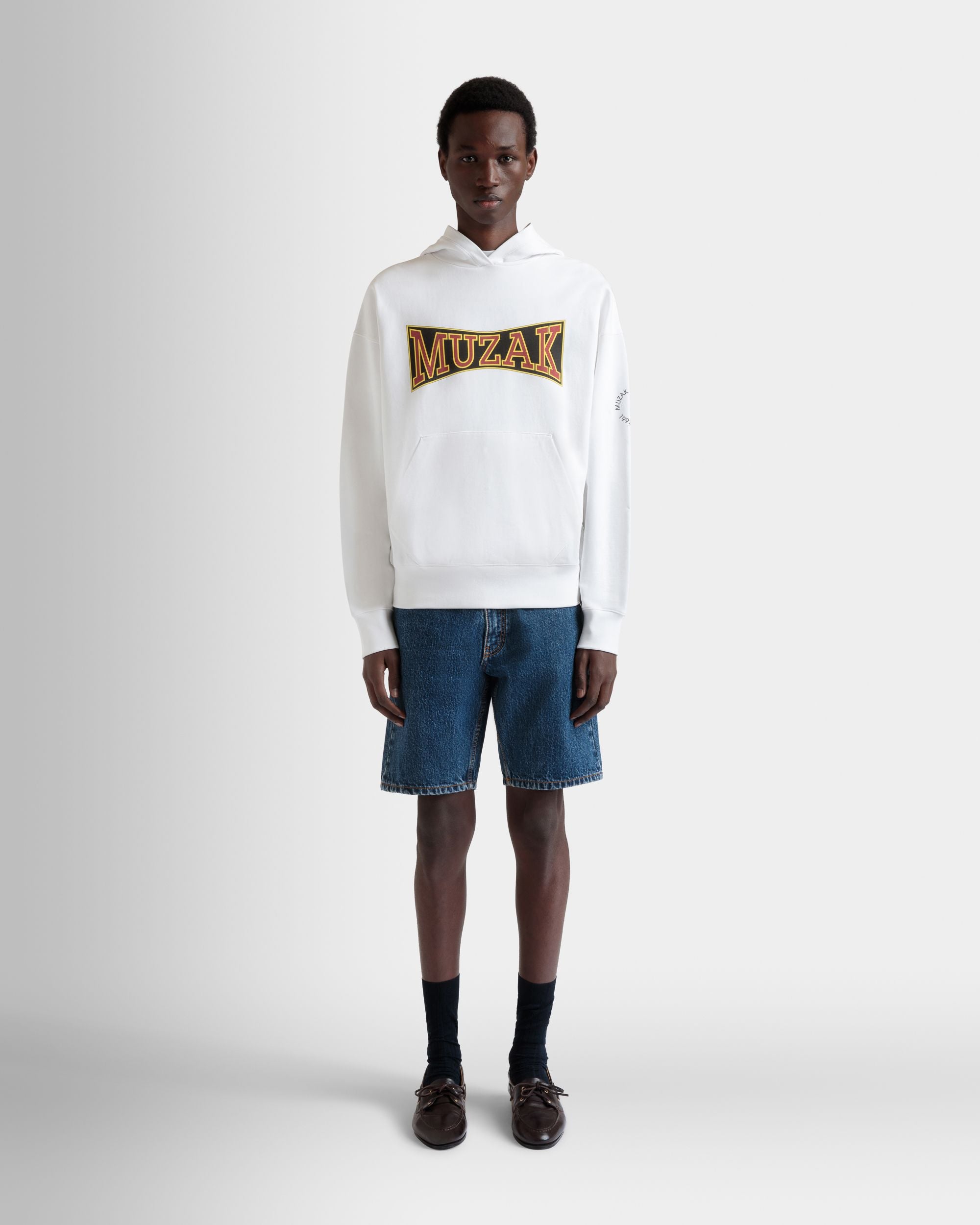 Sudadera Con Capucha DJ Leo Mas X Bally De Algodón Blanco Con Estampado Muzak - Hombre - Bally - 02