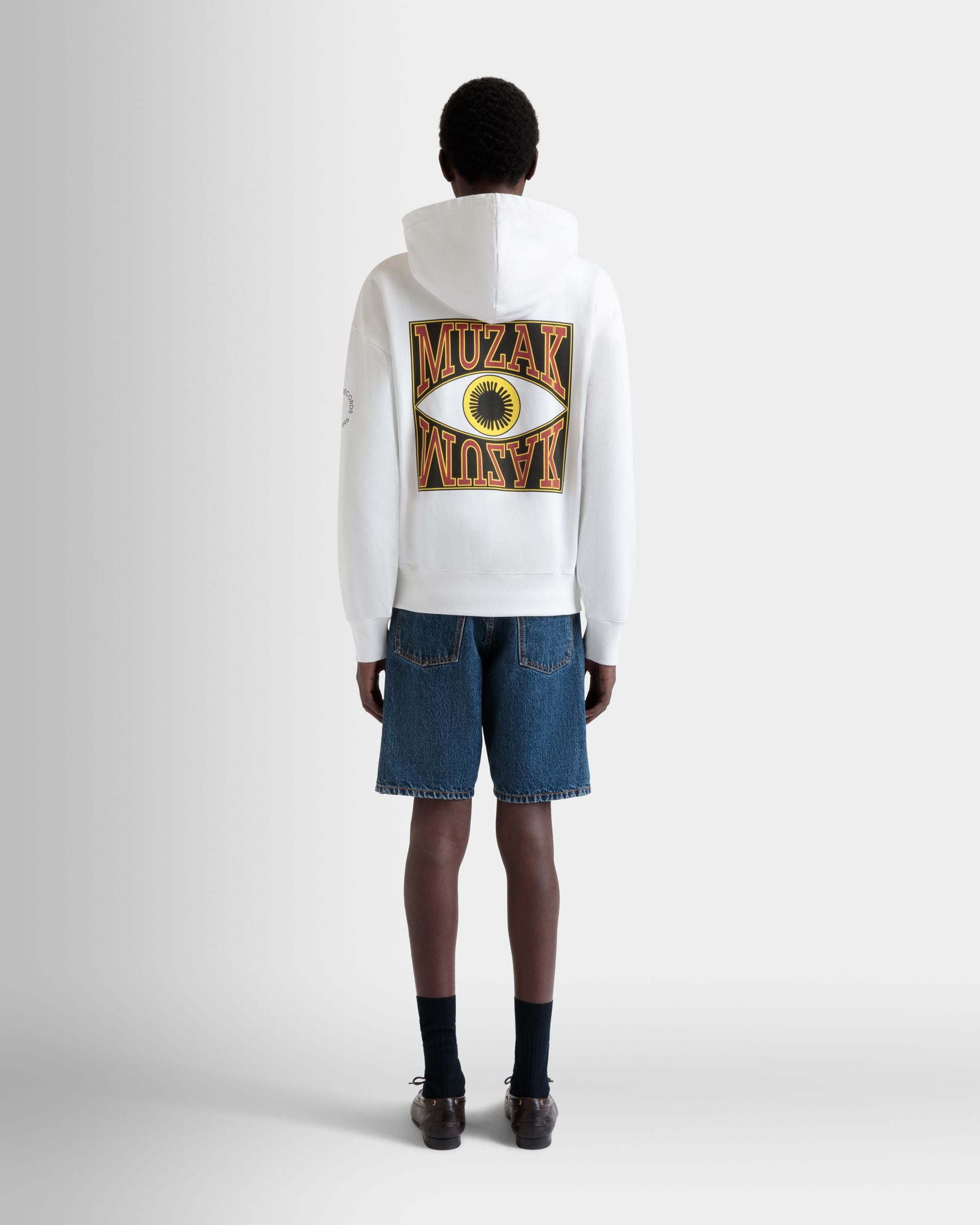 Sudadera Con Capucha DJ Leo Mas X Bally De Algodón Blanco Con Estampado Muzak - Hombre - Bally - 06