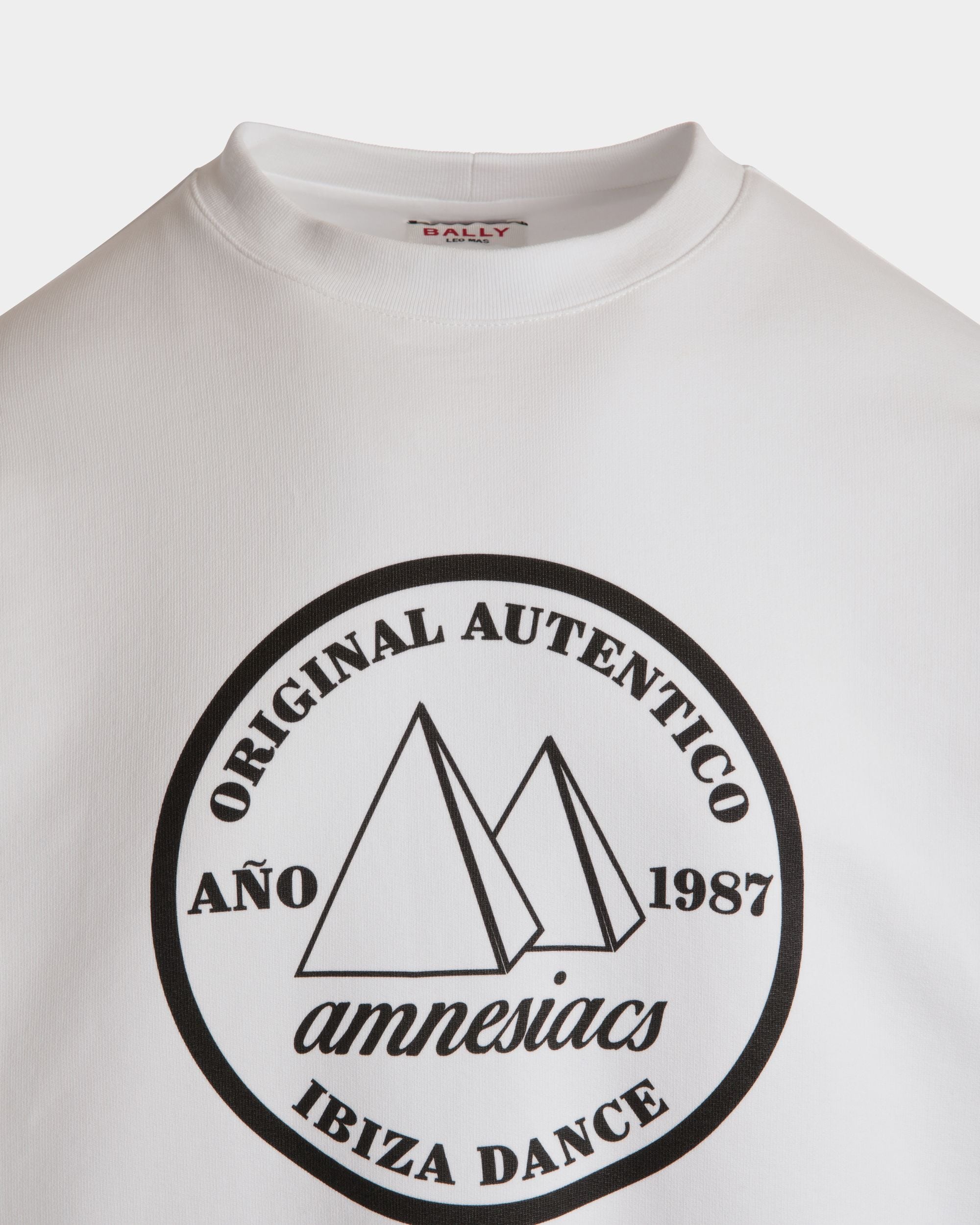 DJ Leo Mas x Bally Crewneck Sweatshirt in White Cotton - Hombre - Bally - 02