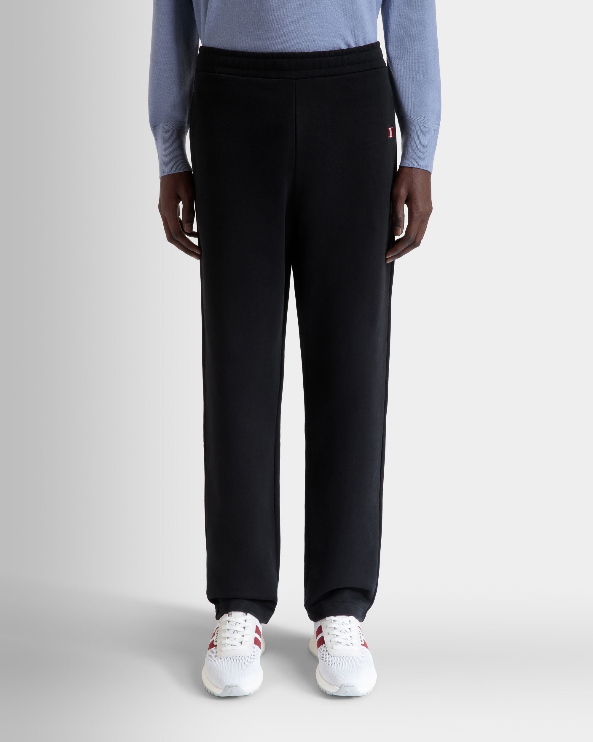 Pantalón De Chándal Con Bally Flag De Algodón Negro - Hombre - Bally - 08