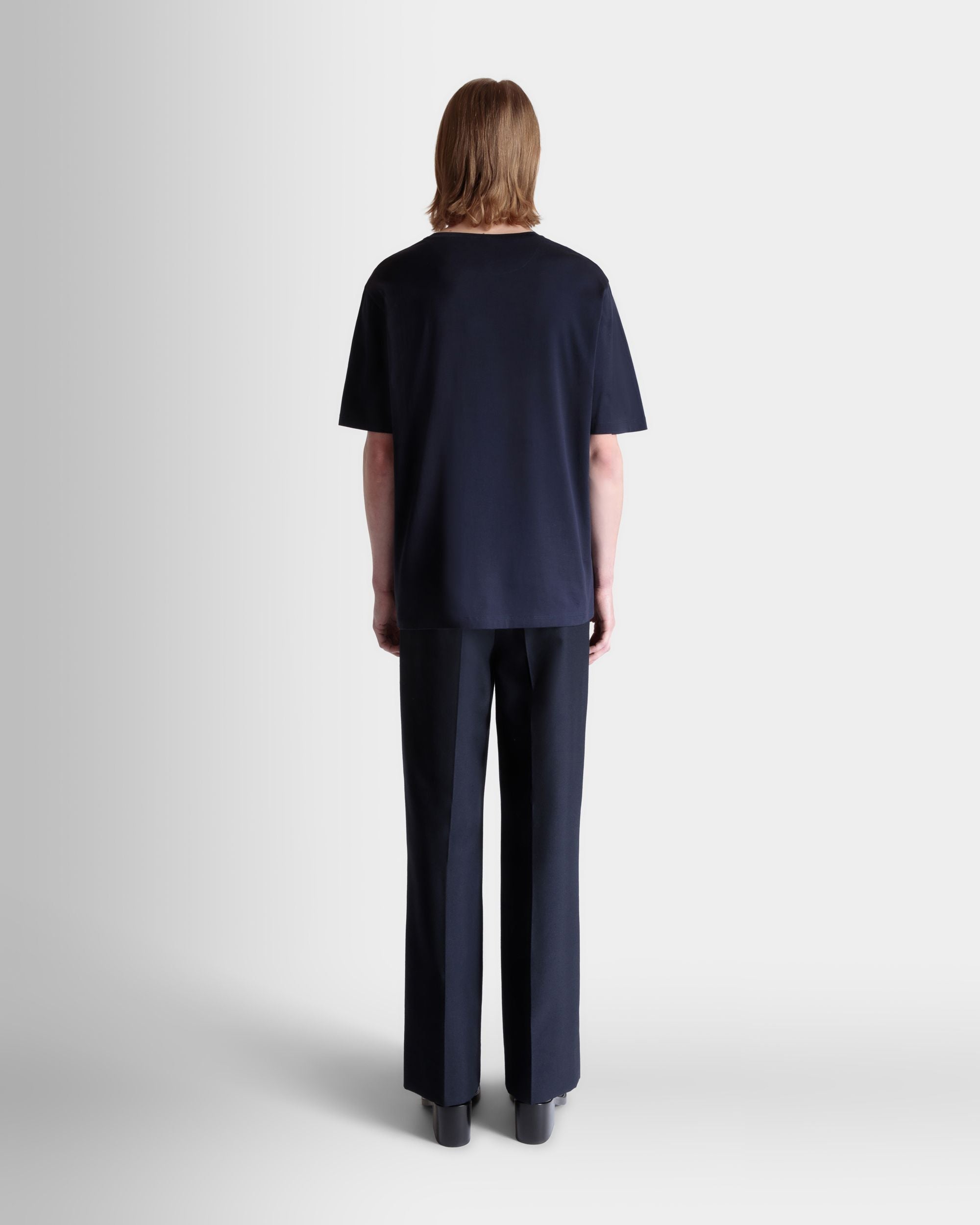 Camiseta De Algodón Navy Blue Con Enchanting Mushrooms - Hombre - Bally - 06