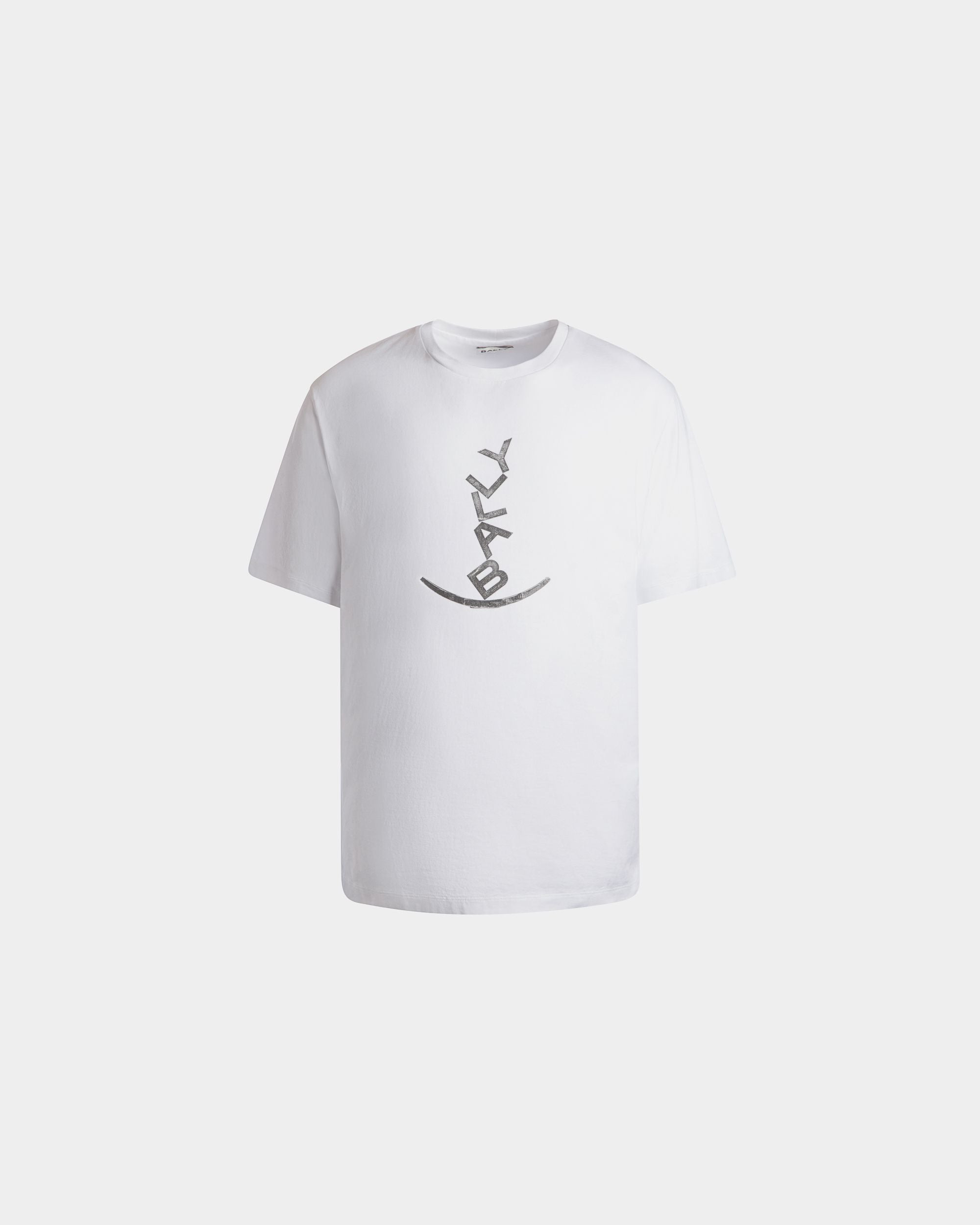 Camiseta De Algodón Blanco Con Gráfico Beni Bischof Rocking Bally - Hombre - Bally - 01