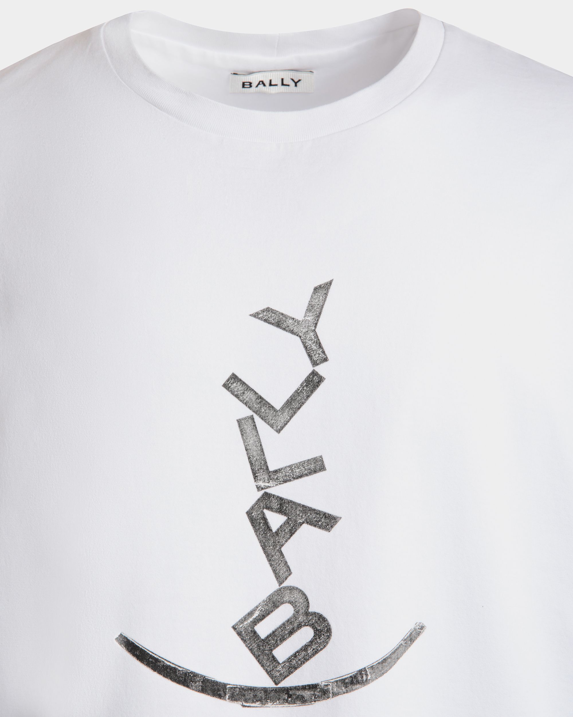 Camiseta De Algodón Blanco Con Gráfico Beni Bischof Rocking Bally - Hombre - Bally - 04