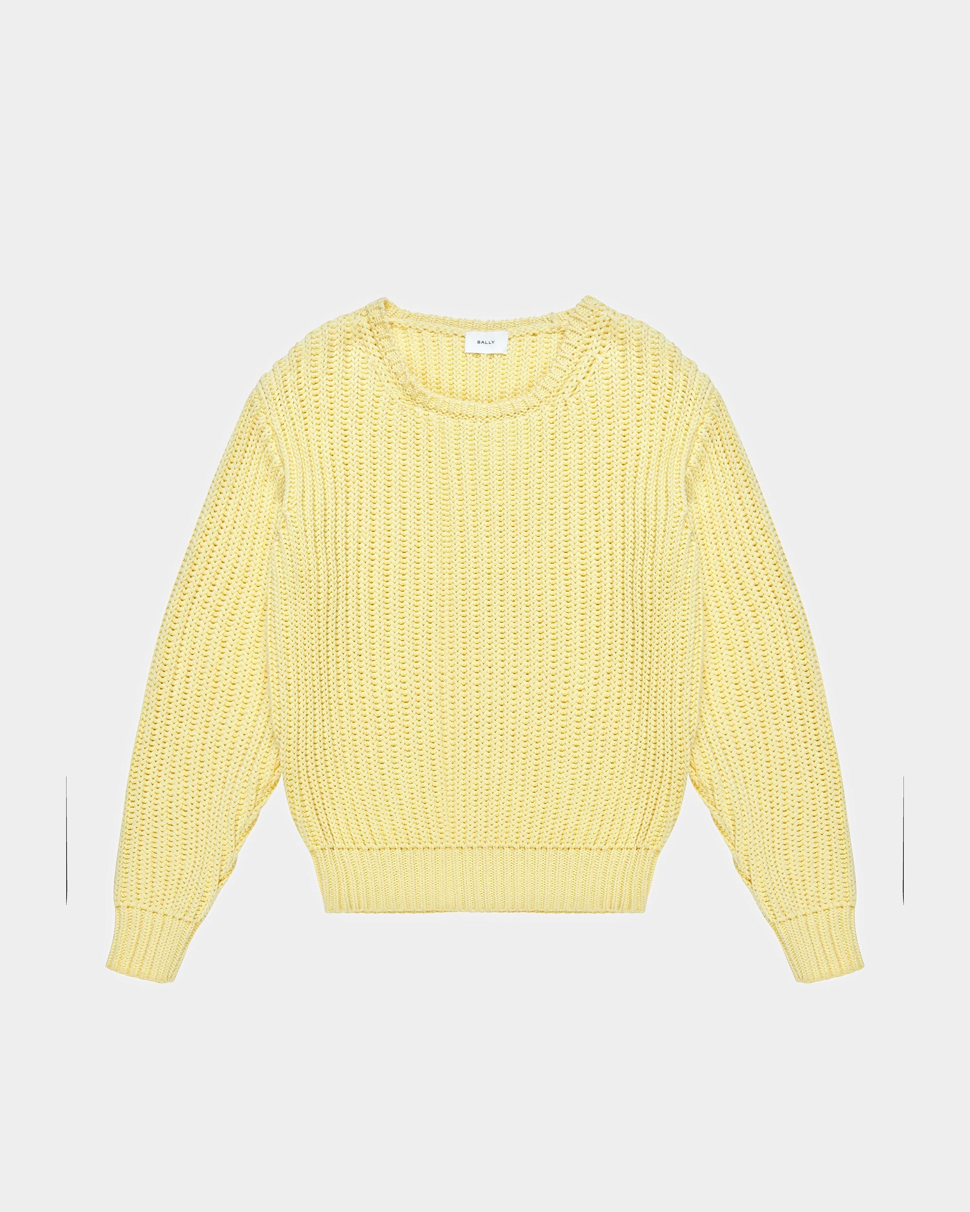Jersey De Punto De Algodón Con Cuello Redondo En Amarillo - Hombre - Bally - 06