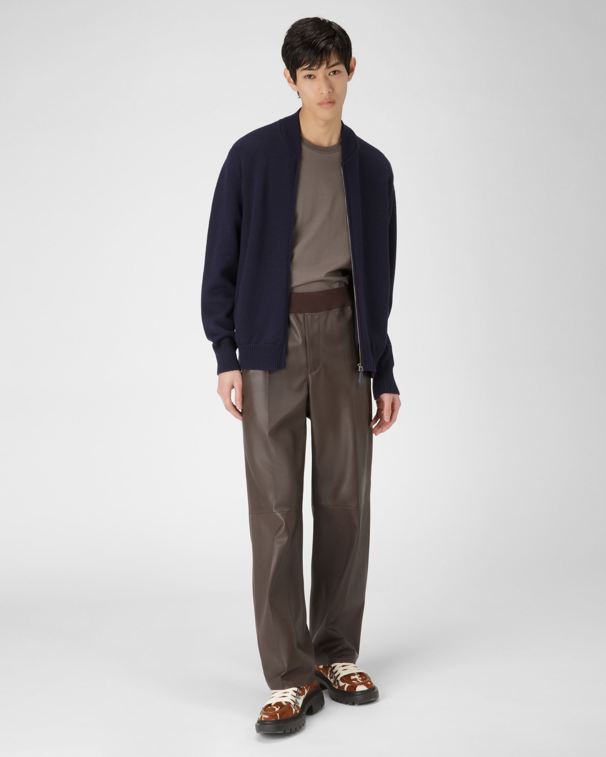 Wool Cardigan In Navy - Men's - Bally - 05