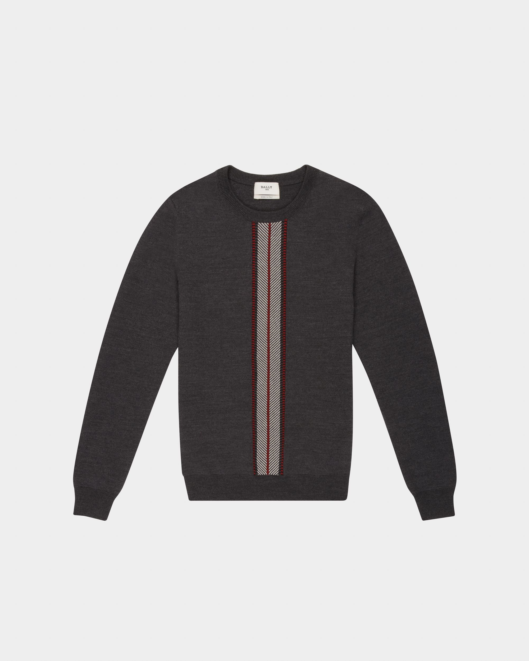 Wool Crewneck In Grey - Men's - Bally - 04