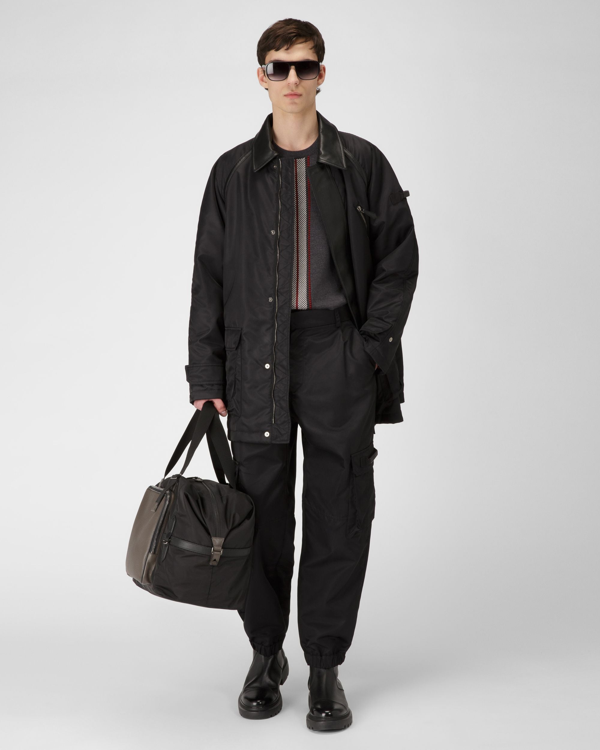 Wool Crewneck In Grey - Men's - Bally - 05