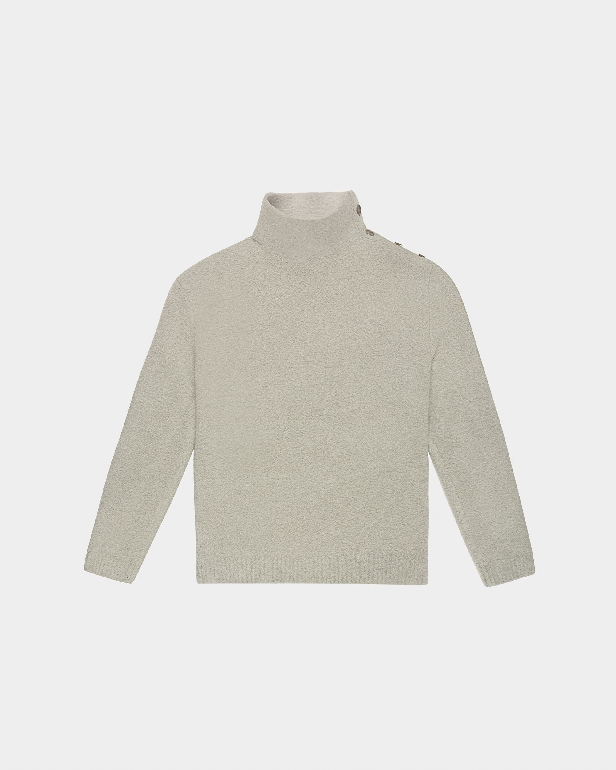 Wool Blend Roll Neck In Light Blue - Men's - Bally - 04