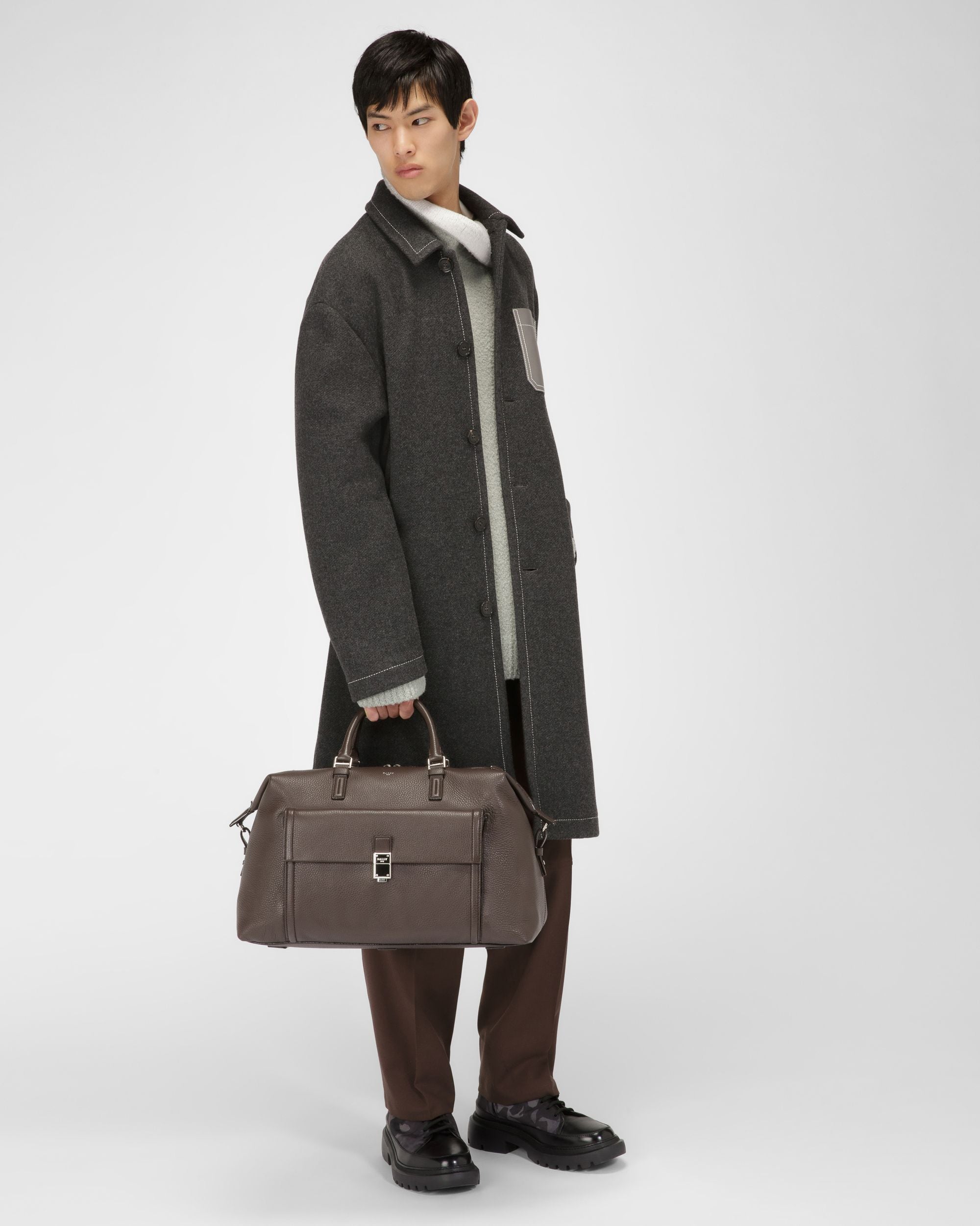 Wool Blend Roll Neck In Light Blue - Men's - Bally - 05