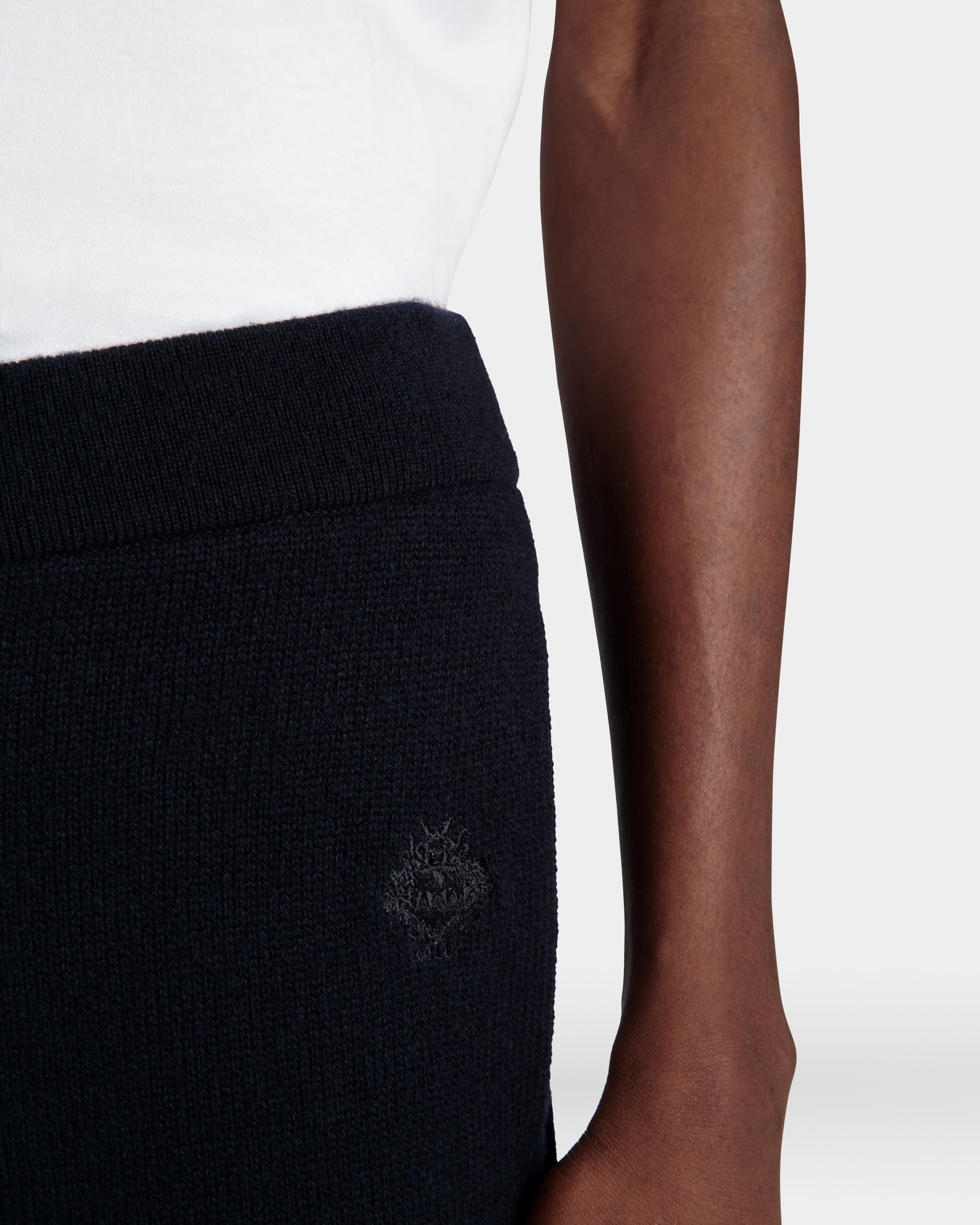 Adrien Brody Travel Collection Sweatpants In Navy Blue Wool Blend - Men's - Bally - 04
