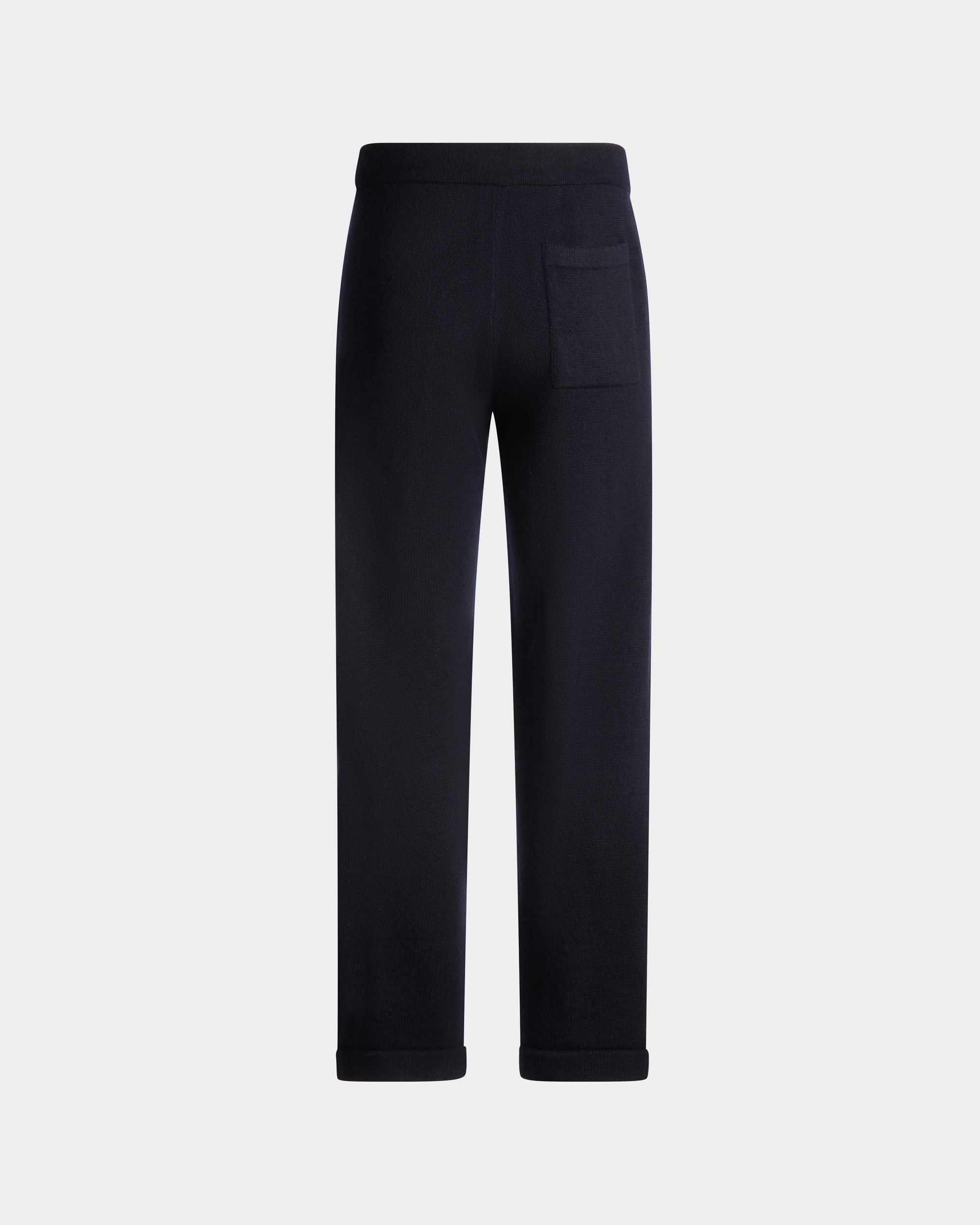 Adrien Brody Travel Collection Sweatpants In Navy Blue Wool Blend - Men's - Bally - 09