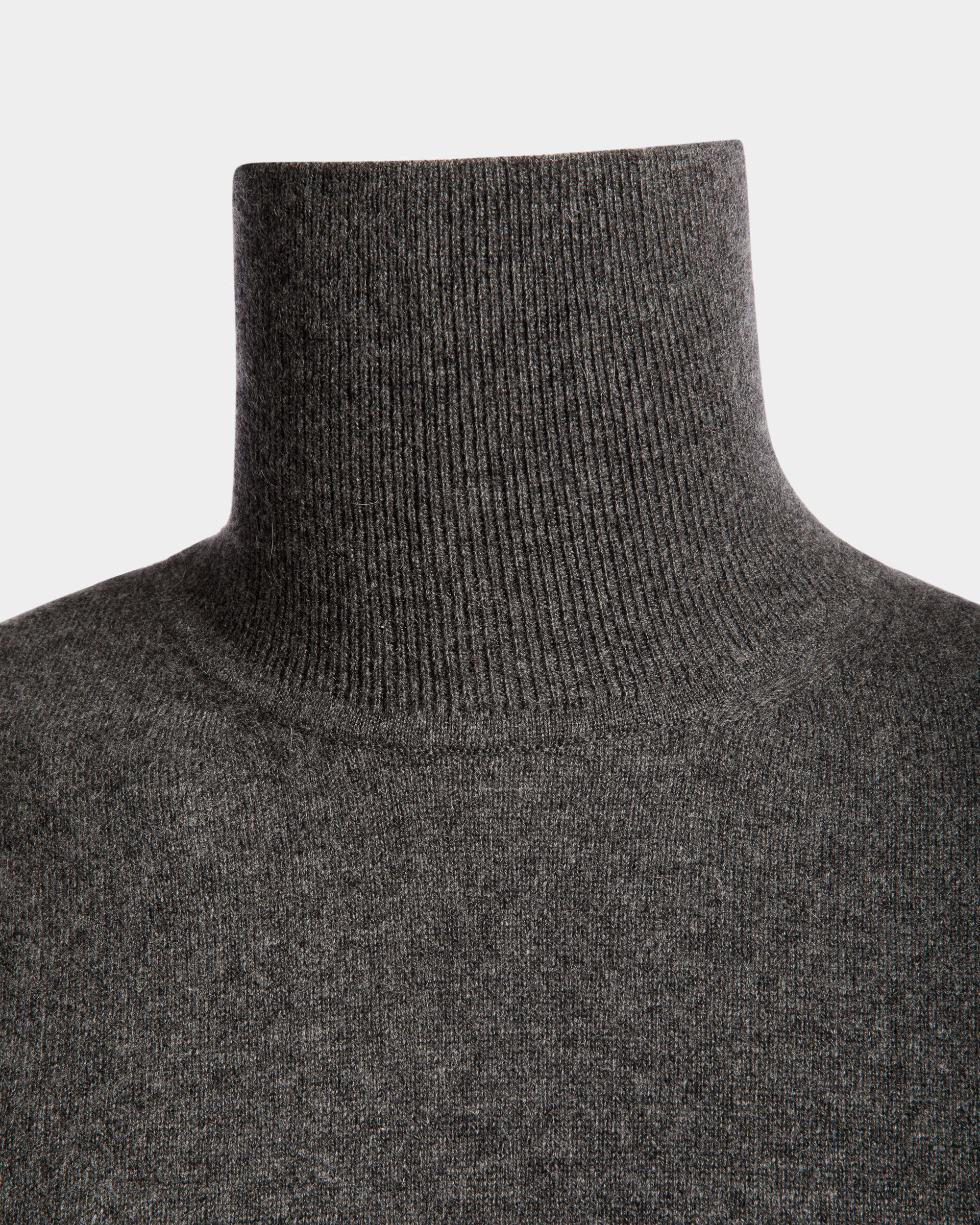 Adrien Brody Travel Collection Turtleneck In Dark Grey Cashmere - Men's - Bally - 05