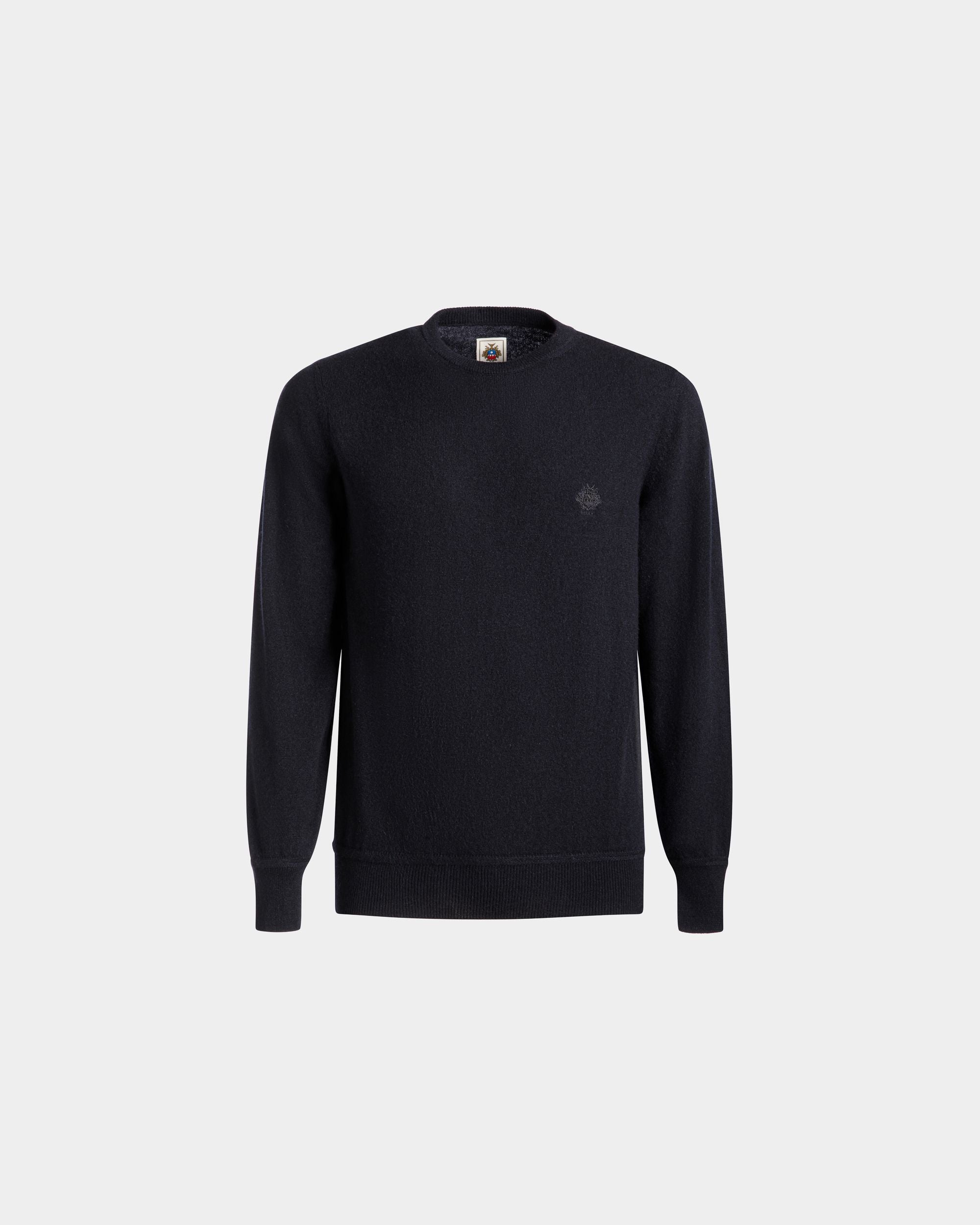 Jersey De Cuello Redondo Adrien Brody Travel Collection De Cachemira Navy Blue - Hombre - Bally - 01