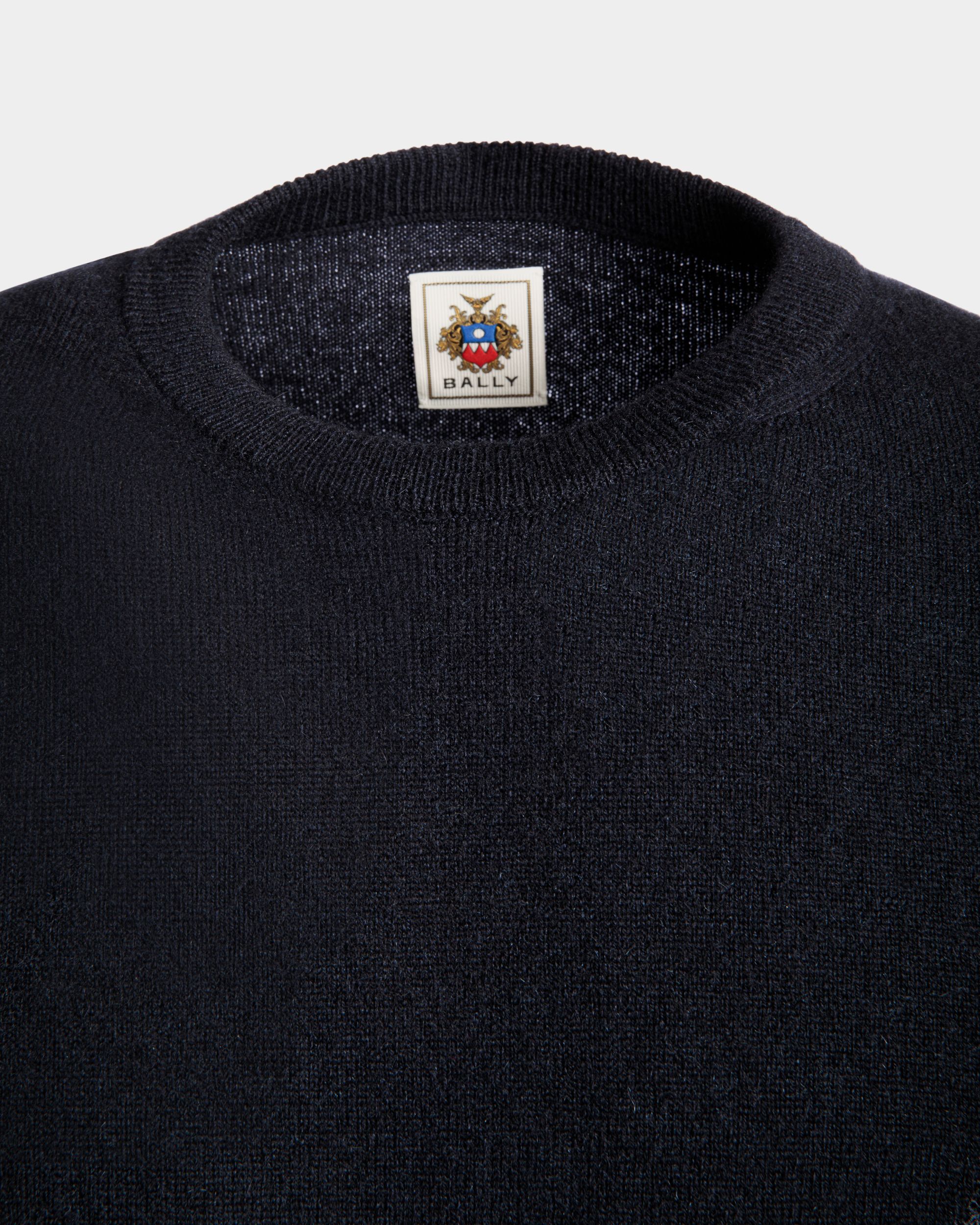 Jersey De Cuello Redondo Adrien Brody Travel Collection De Cachemira Navy Blue - Hombre - Bally - 02