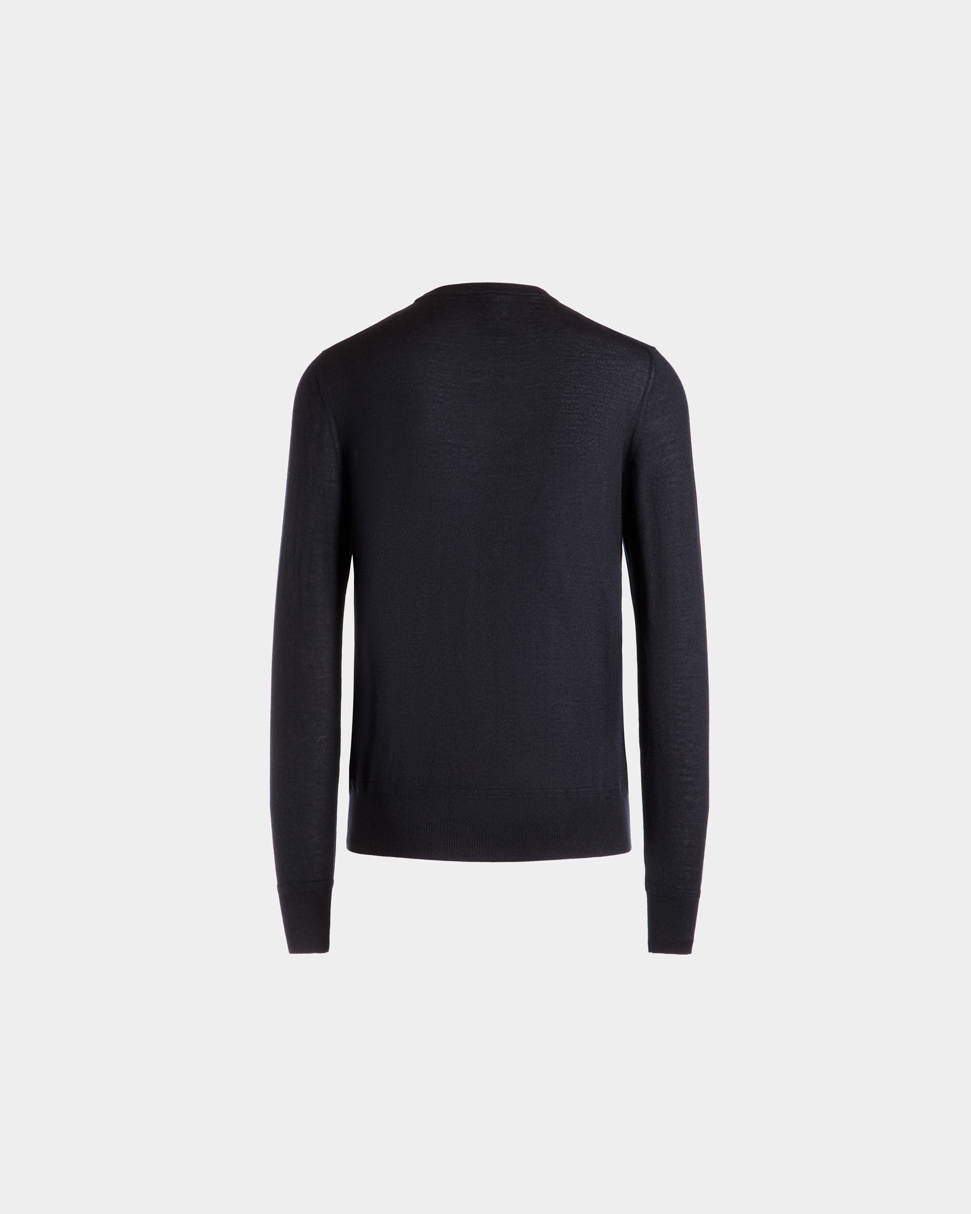 Adrien Brody Travel Collection Crewneck Sweater In Navy Blue Cashmere - Men's - Bally - 09