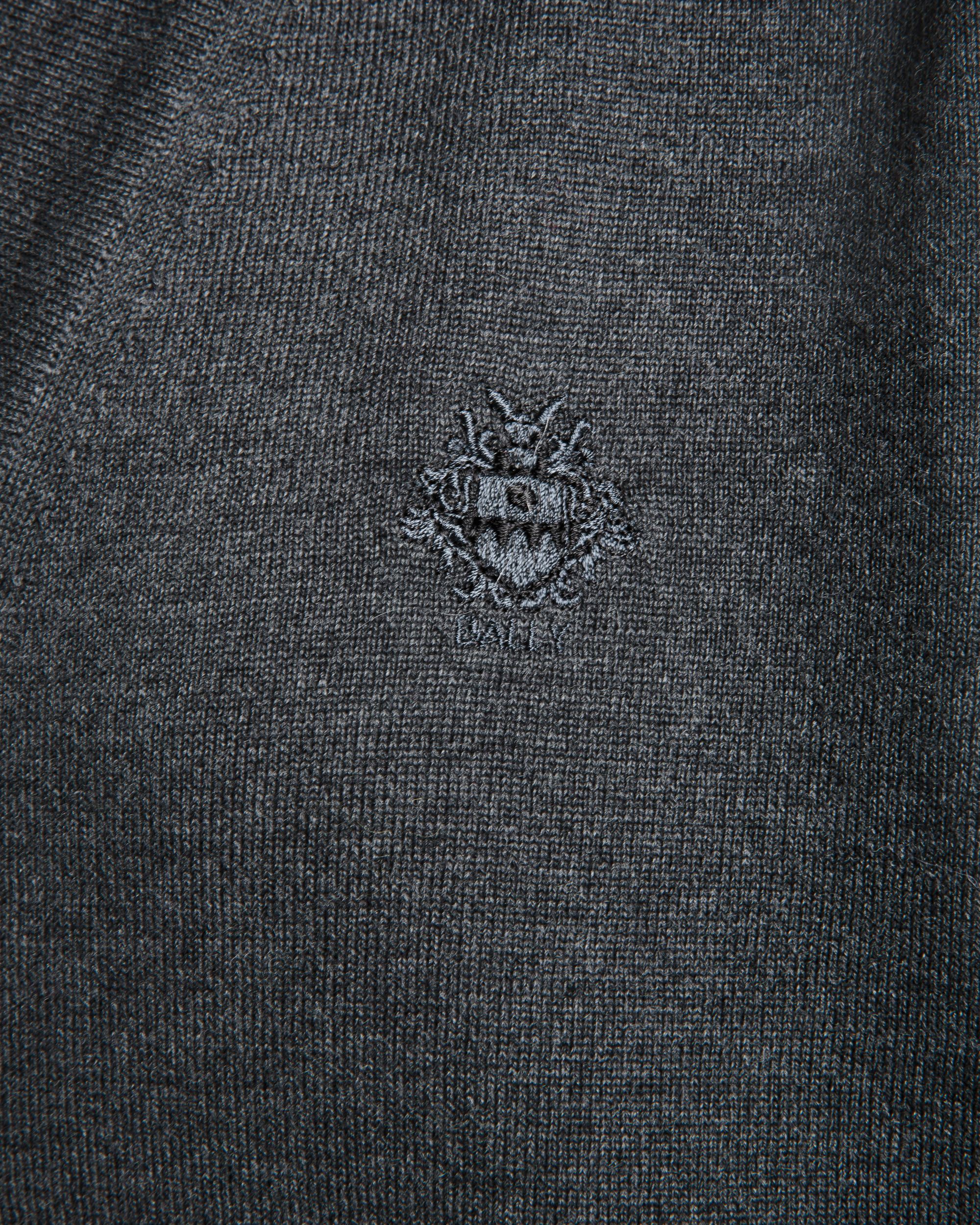 Cárdigan De Lana Gris Oscuro Con Logo Bally Crest - Hombre - Bally - 02
