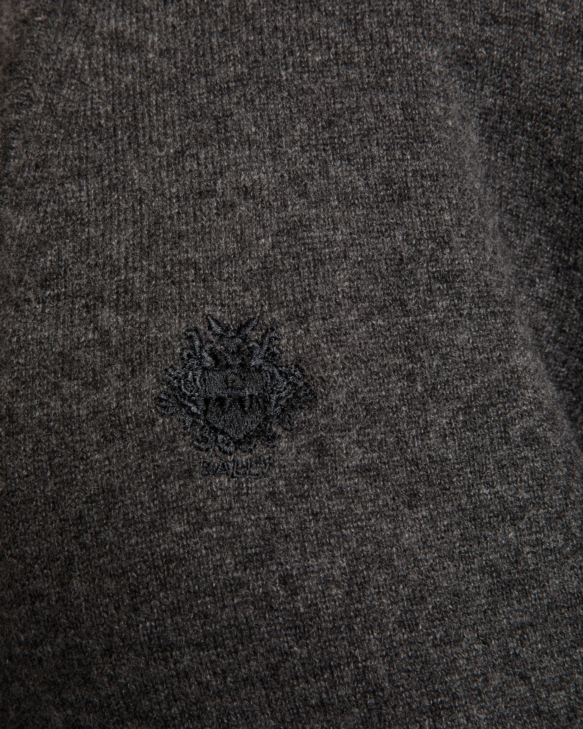 Cárdigan De Cachemira Gris Oscuro Con Escudo Bally Crest - Hombre - Bally - 04