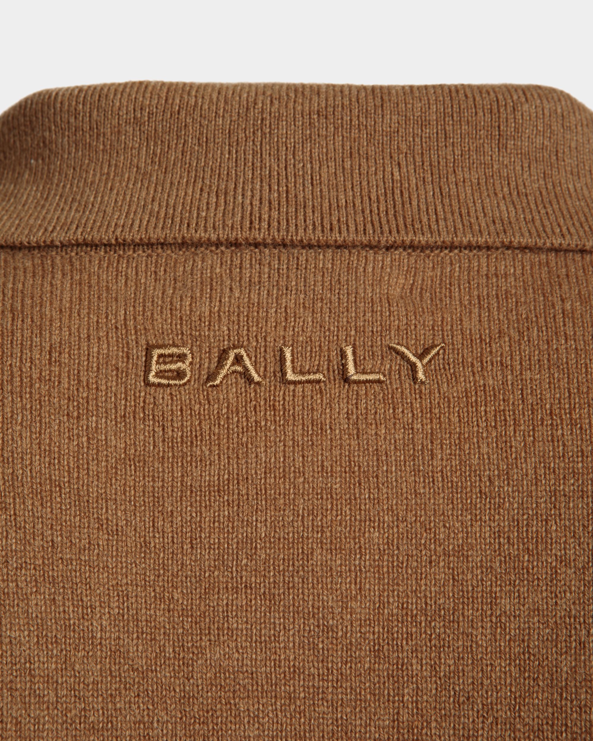 Camisa De Manga Larga De Cachemira Marrón Con Logo - Hombre - Bally - 04