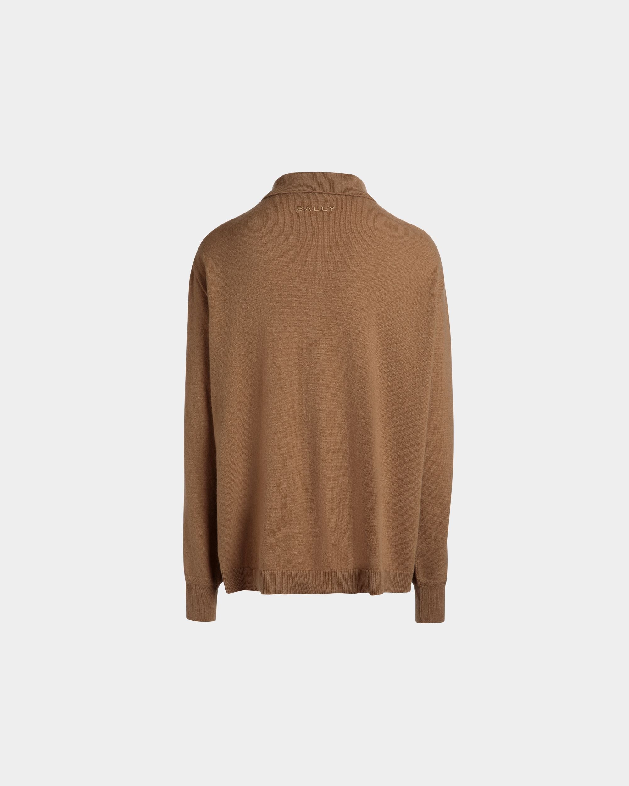 Camisa De Manga Larga De Cachemira Marrón Con Logo - Hombre - Bally - 07