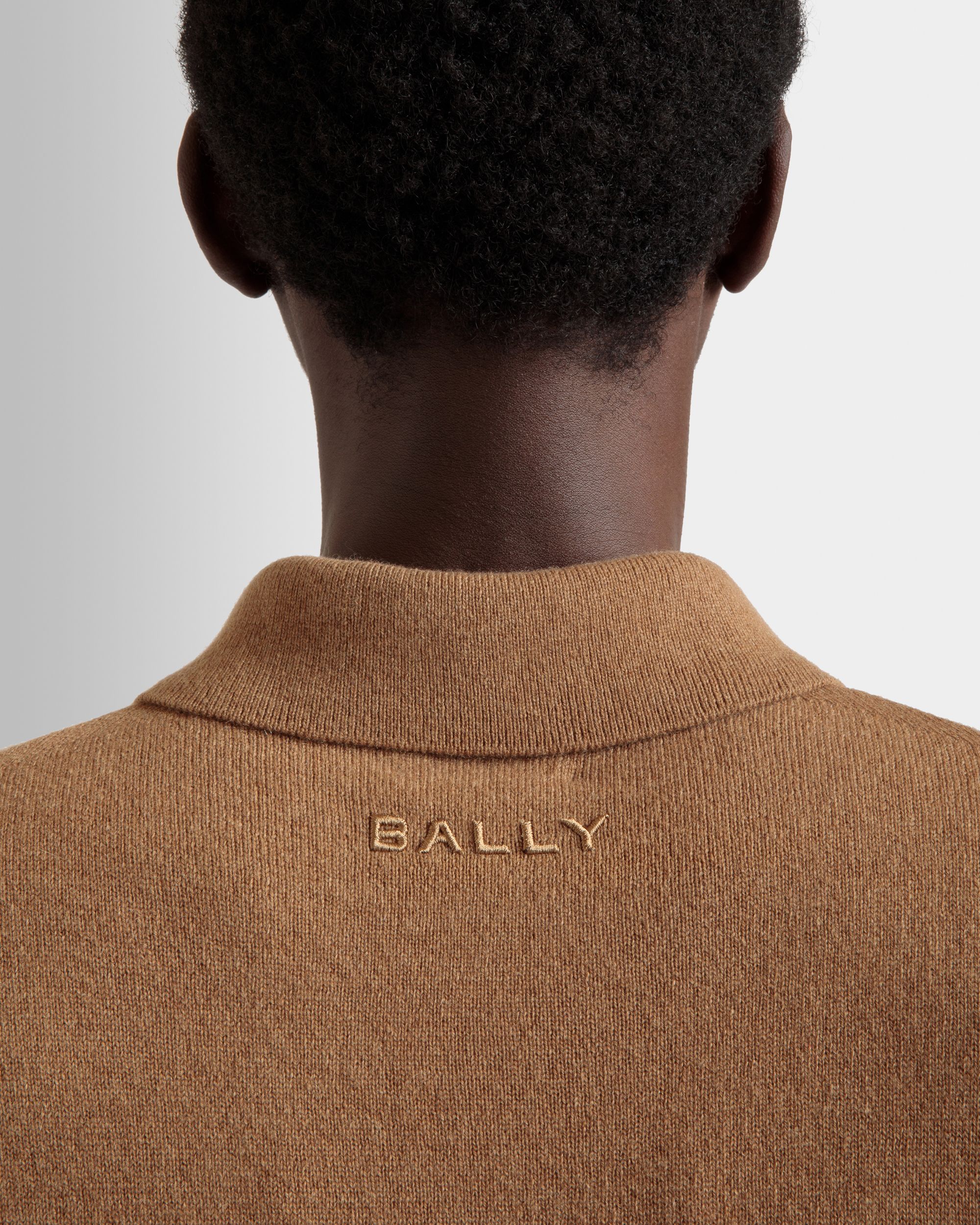 Camisa De Manga Larga De Cachemira Marrón Con Logo - Hombre - Bally - 09