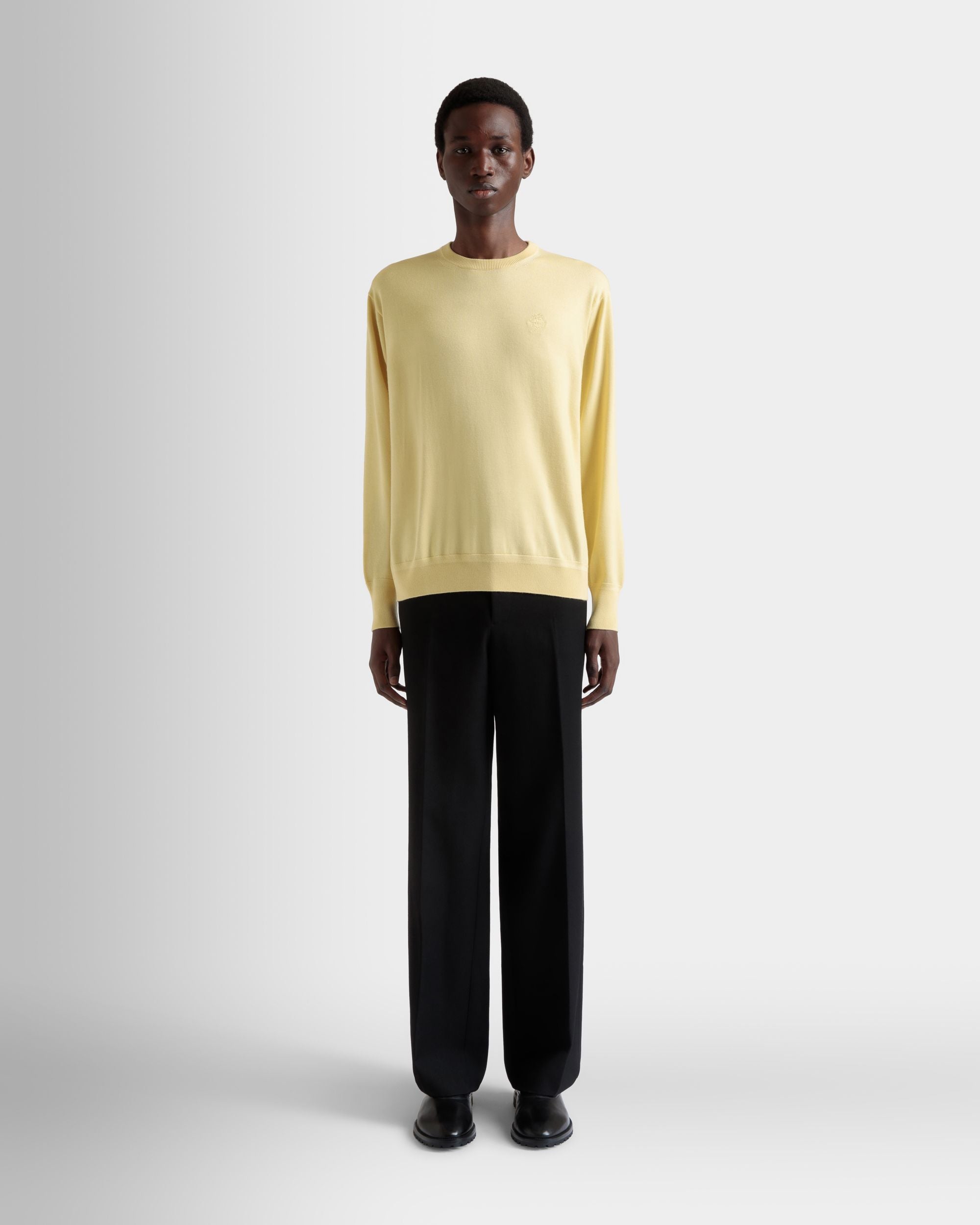 Jersey De Mezcla De Cachemira Y Lana Dusty Yellow - Hombre - Bally - 02