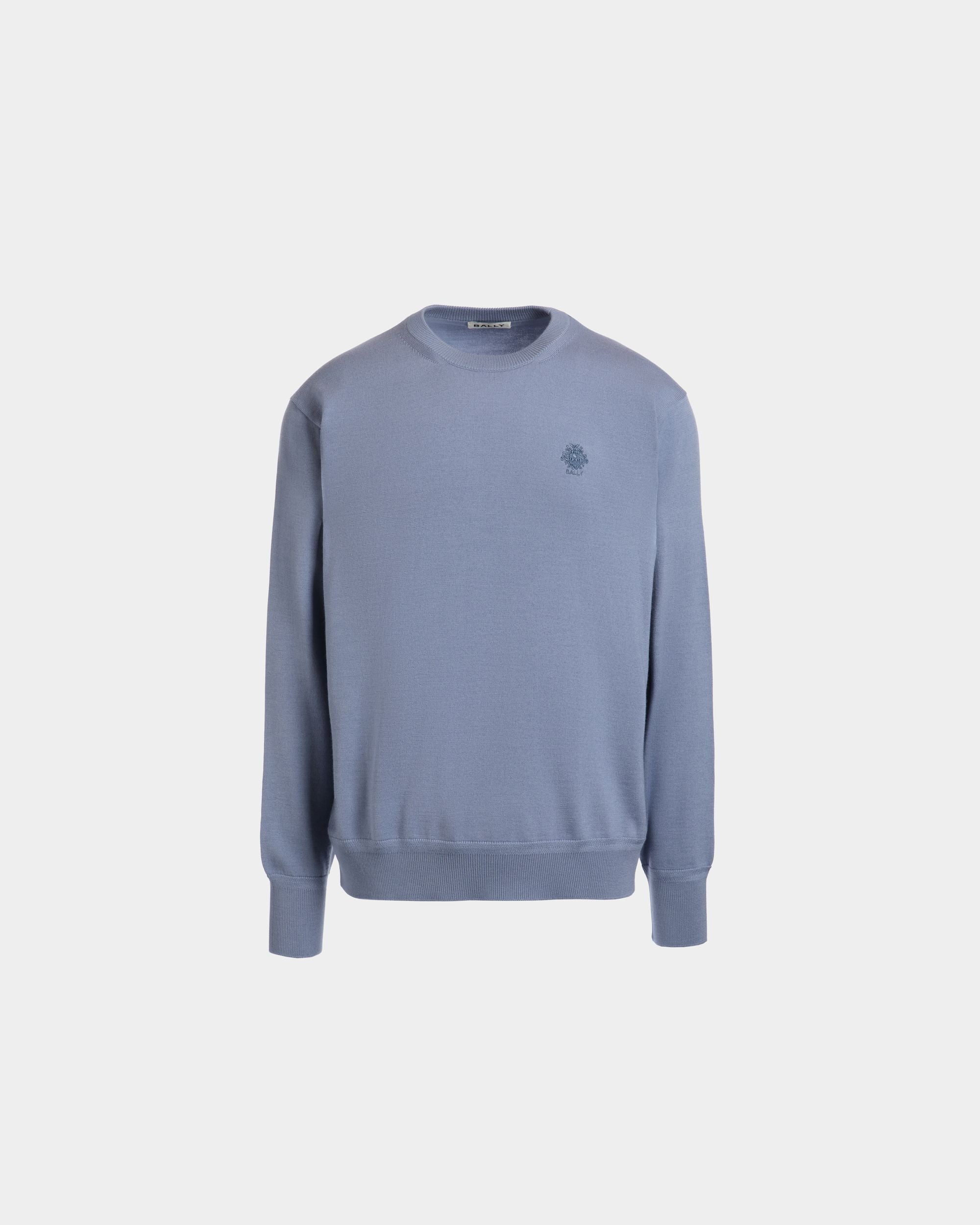 Jersey De Mezcla De Lana Y Cachemira Light Blue - Hombre - Bally - 01