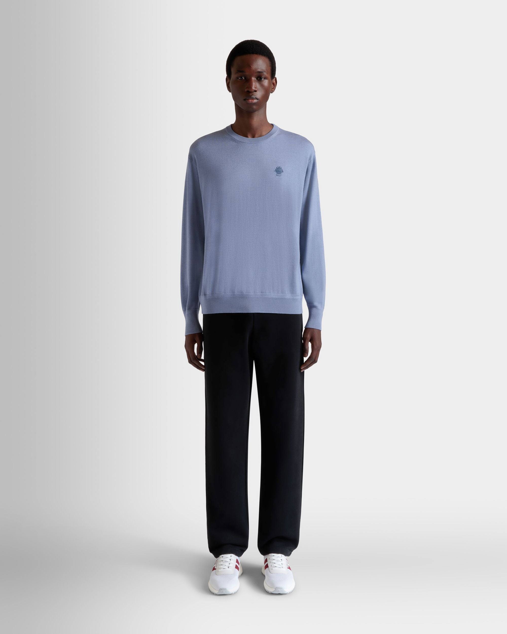 Jersey De Mezcla De Lana Y Cachemira Light Blue - Hombre - Bally - 02