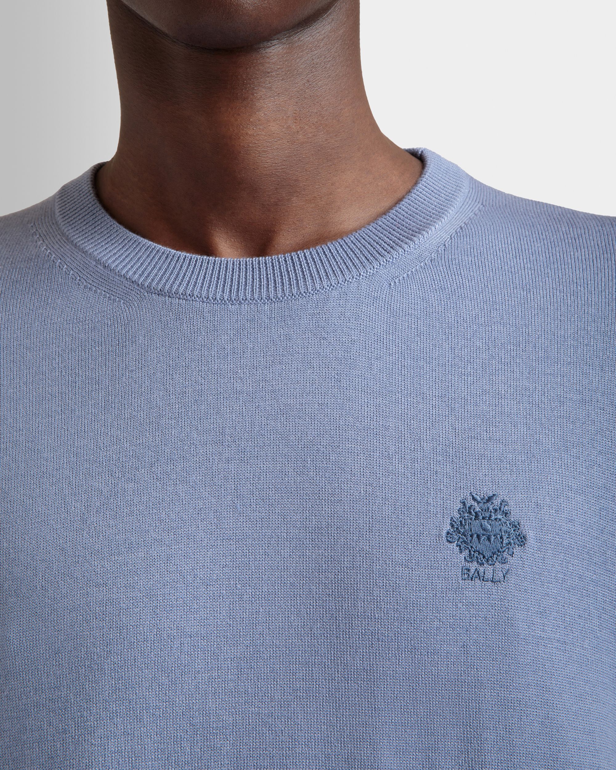 Jersey De Mezcla De Lana Y Cachemira Light Blue - Hombre - Bally - 03