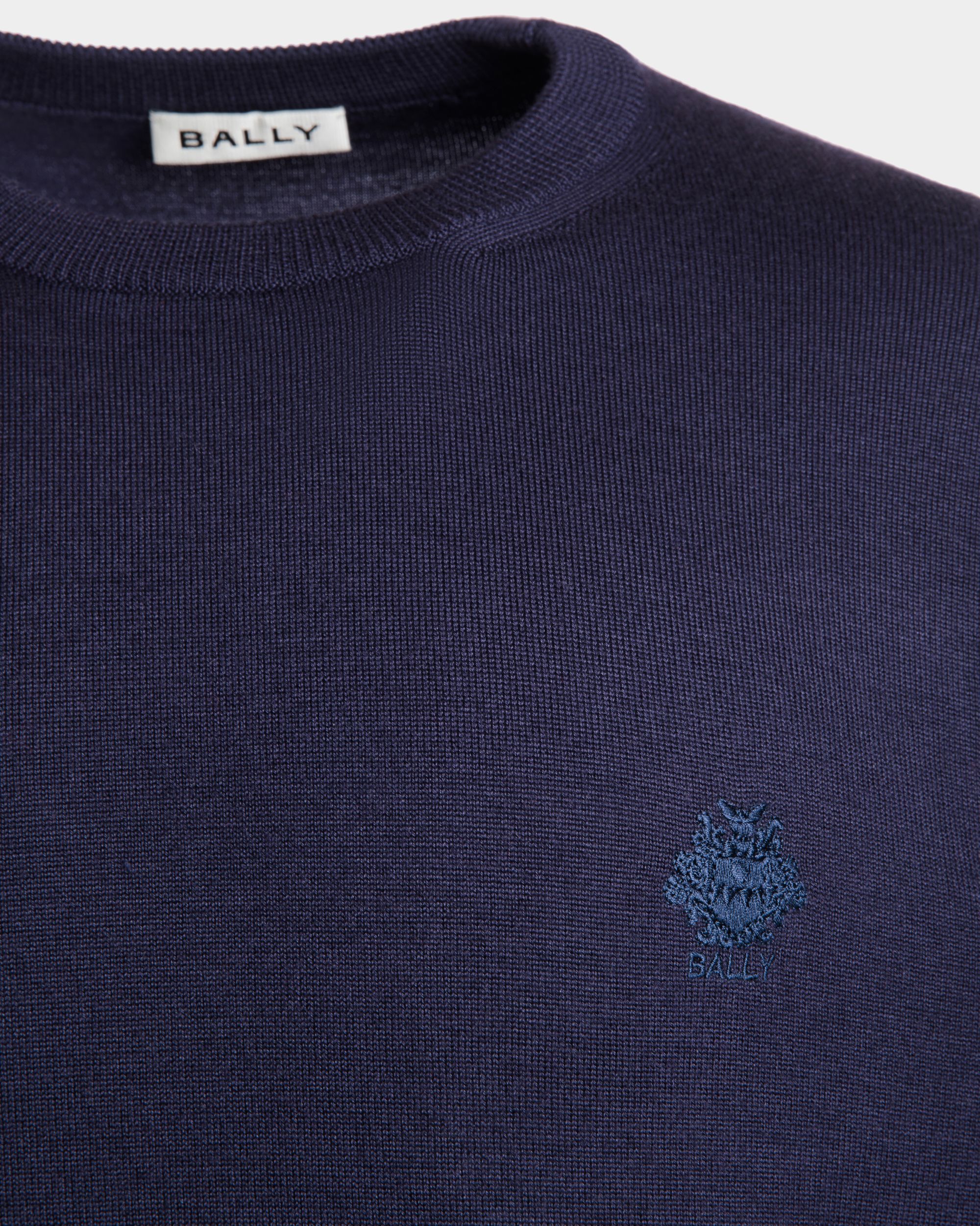 Jersey De Mezcla De Lana Y Cachemira Navy Blue - Hombre - Bally - 03