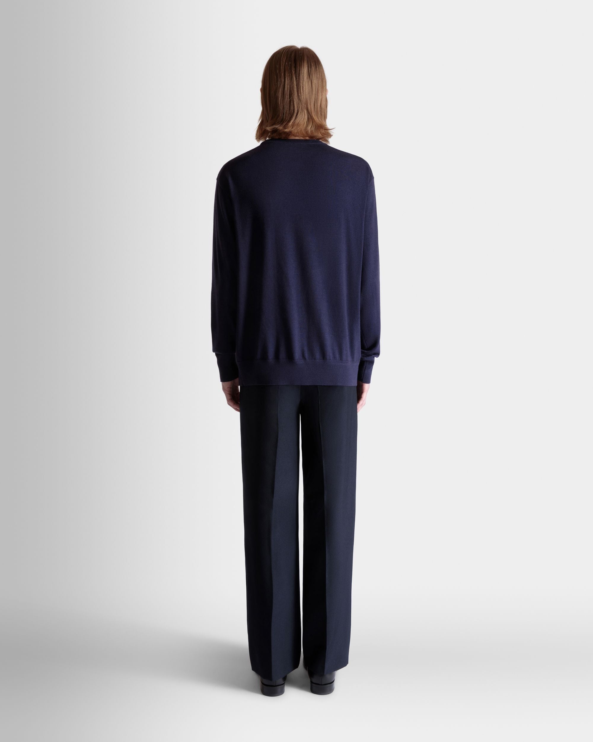 Jersey De Mezcla De Lana Y Cachemira Navy Blue - Hombre - Bally - 05