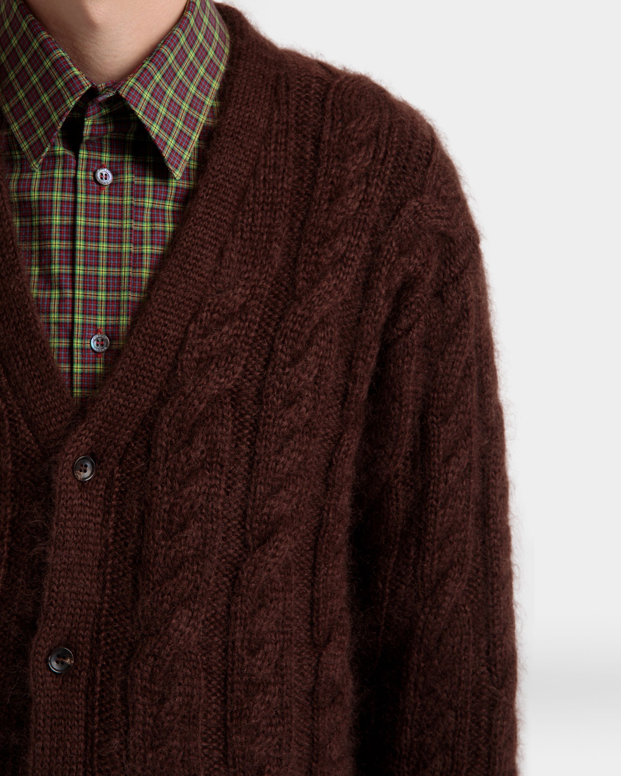Cárdigan De Mohair Y Seda Marrón - Hombre - Bally - 04