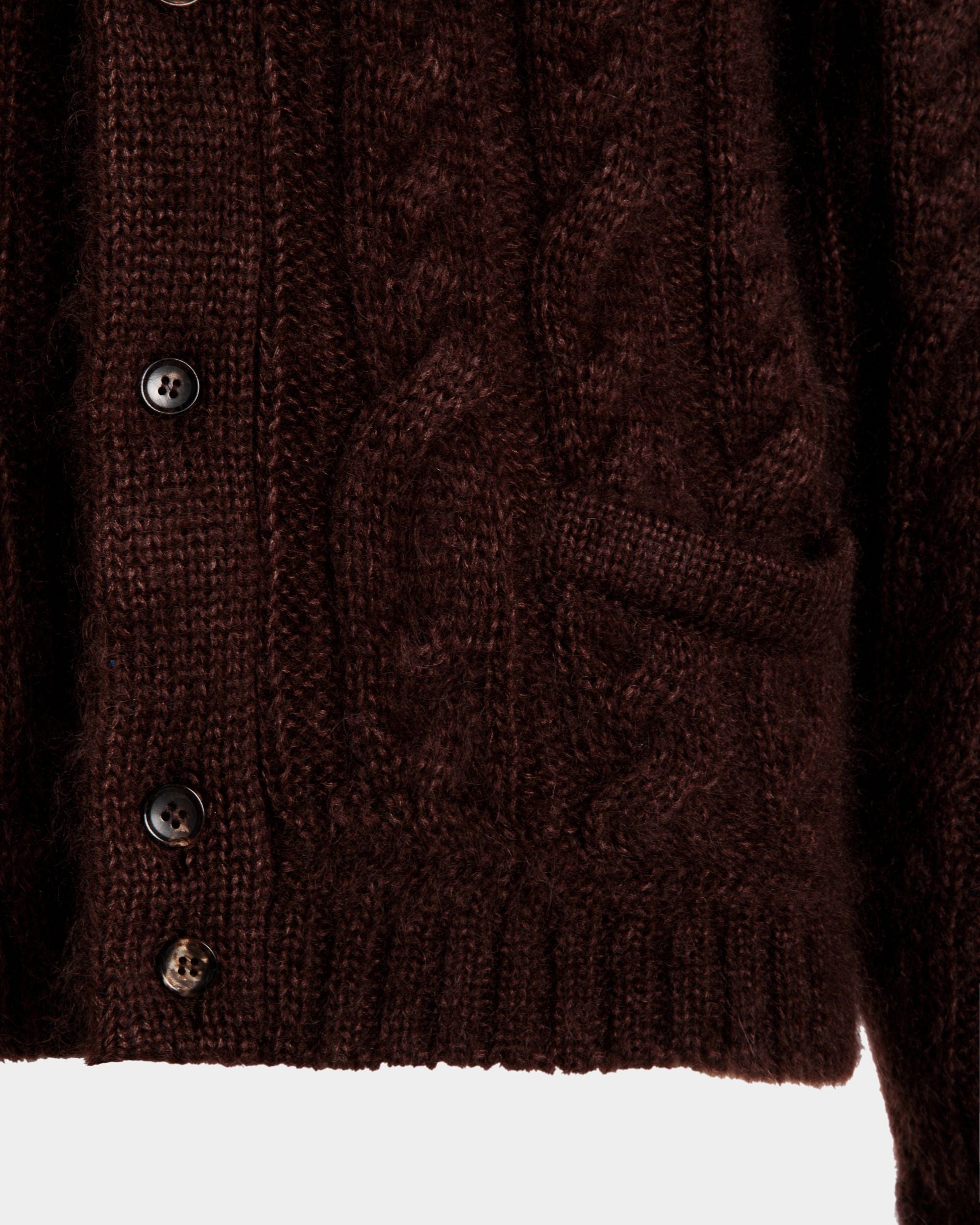 Cárdigan De Mohair Y Seda Marrón - Hombre - Bally - 05