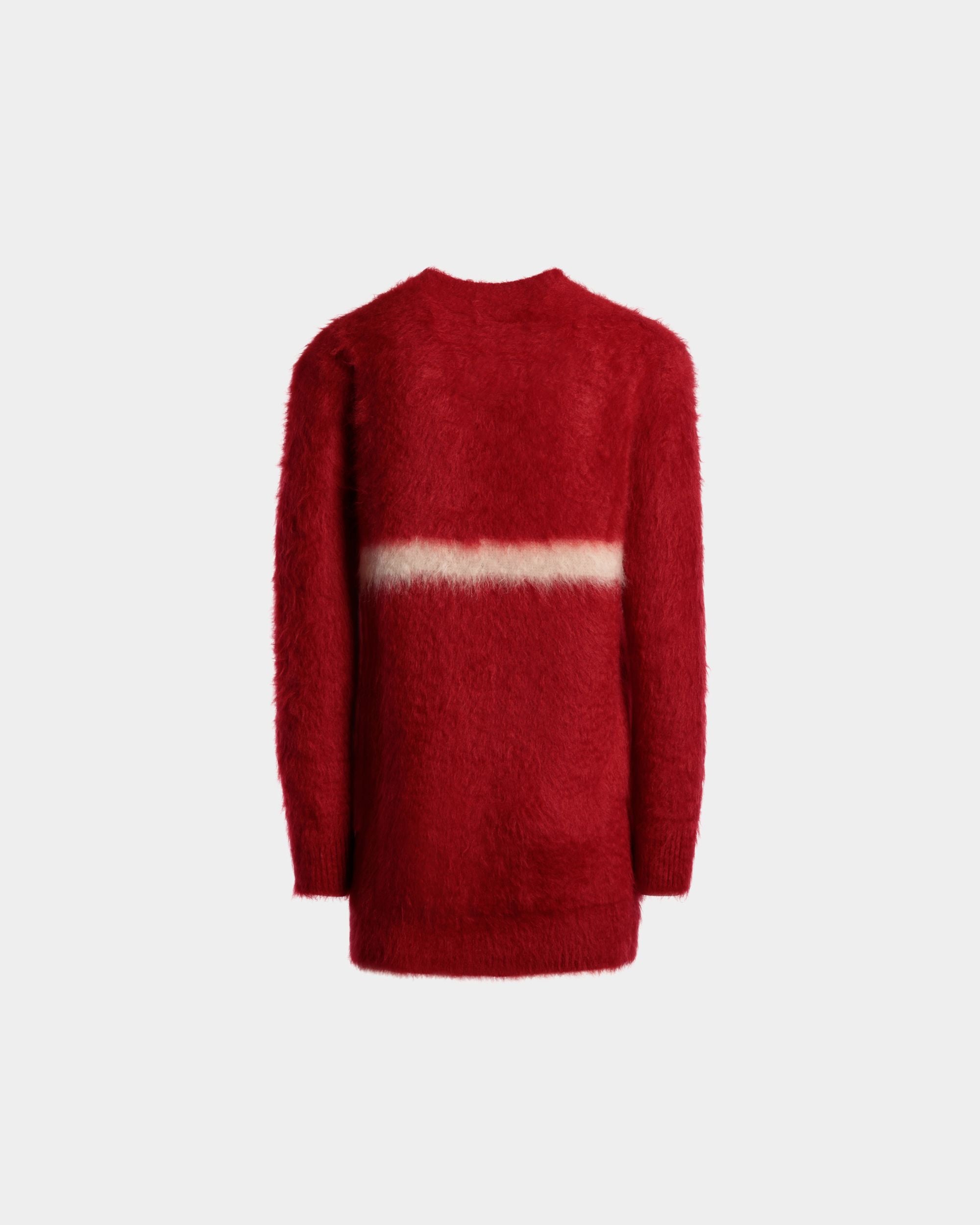 Jersey De Cuello Redondo De Mohair Y Seda Roja - Hombre - Bally - 07