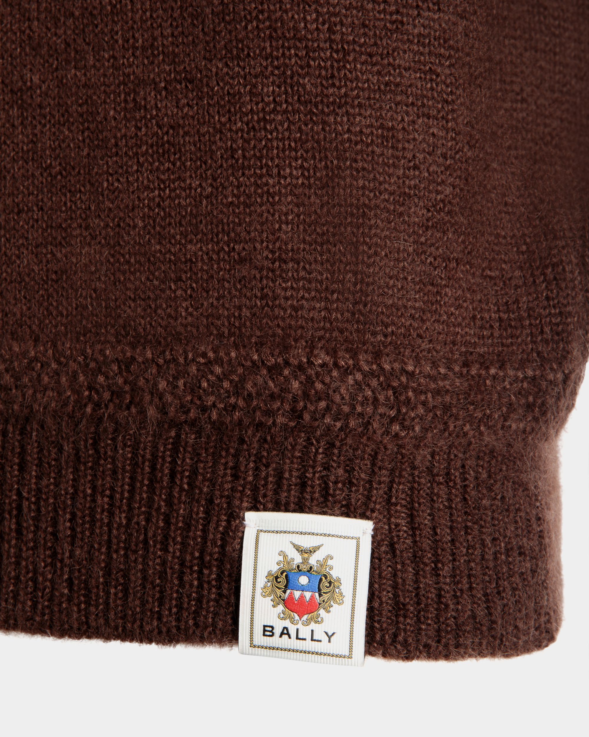 Crewneck Sweater In Brown Mohair And Silk - Men's - Bally - 04